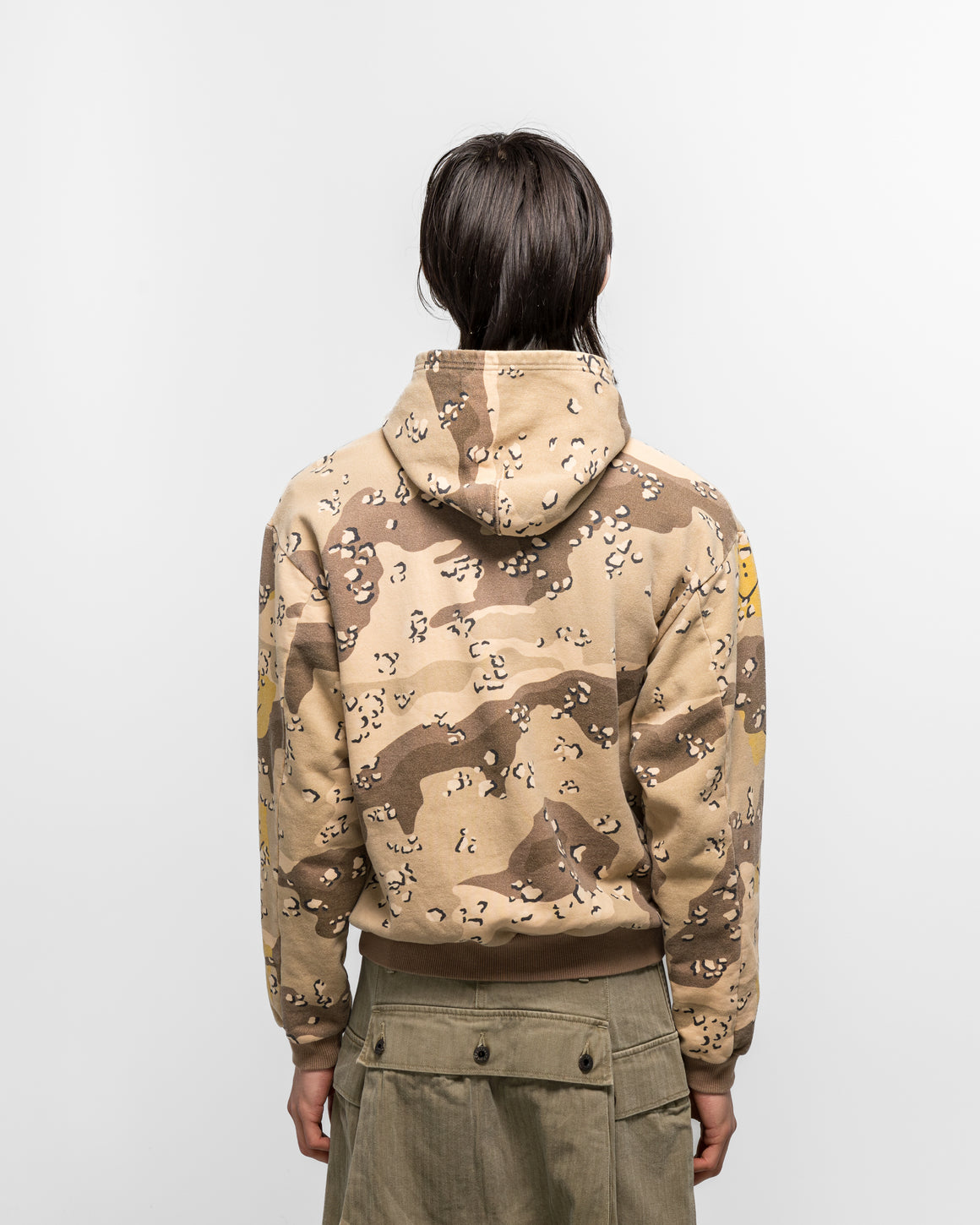 Kapital - SWT Knit PECKISH CHOCO-CHIP Camo Hoodie - Beige - UP THERE