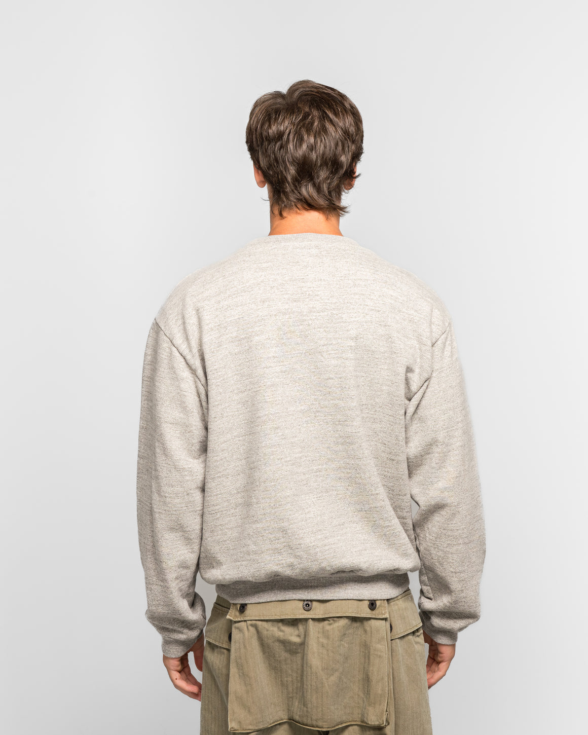 Kapital - TOP SWT Knit Crew SWT ('P' BULLDOG) - Top Grey - UP THERE