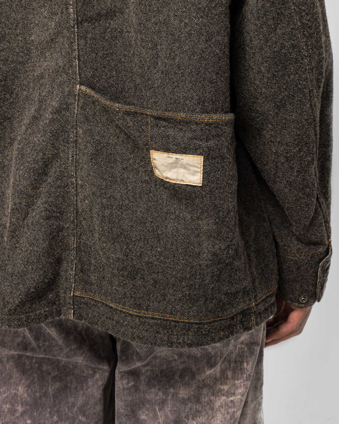 Kapital - Twill Aging-Wool CACTUS Coverall - Fade Charcoal - UP THERE
