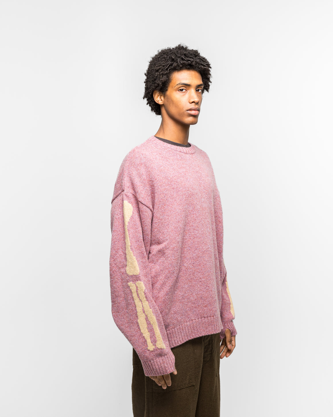 Kapital - 5G Wool BONE Crew Sweater - Light Purple - UP THERE