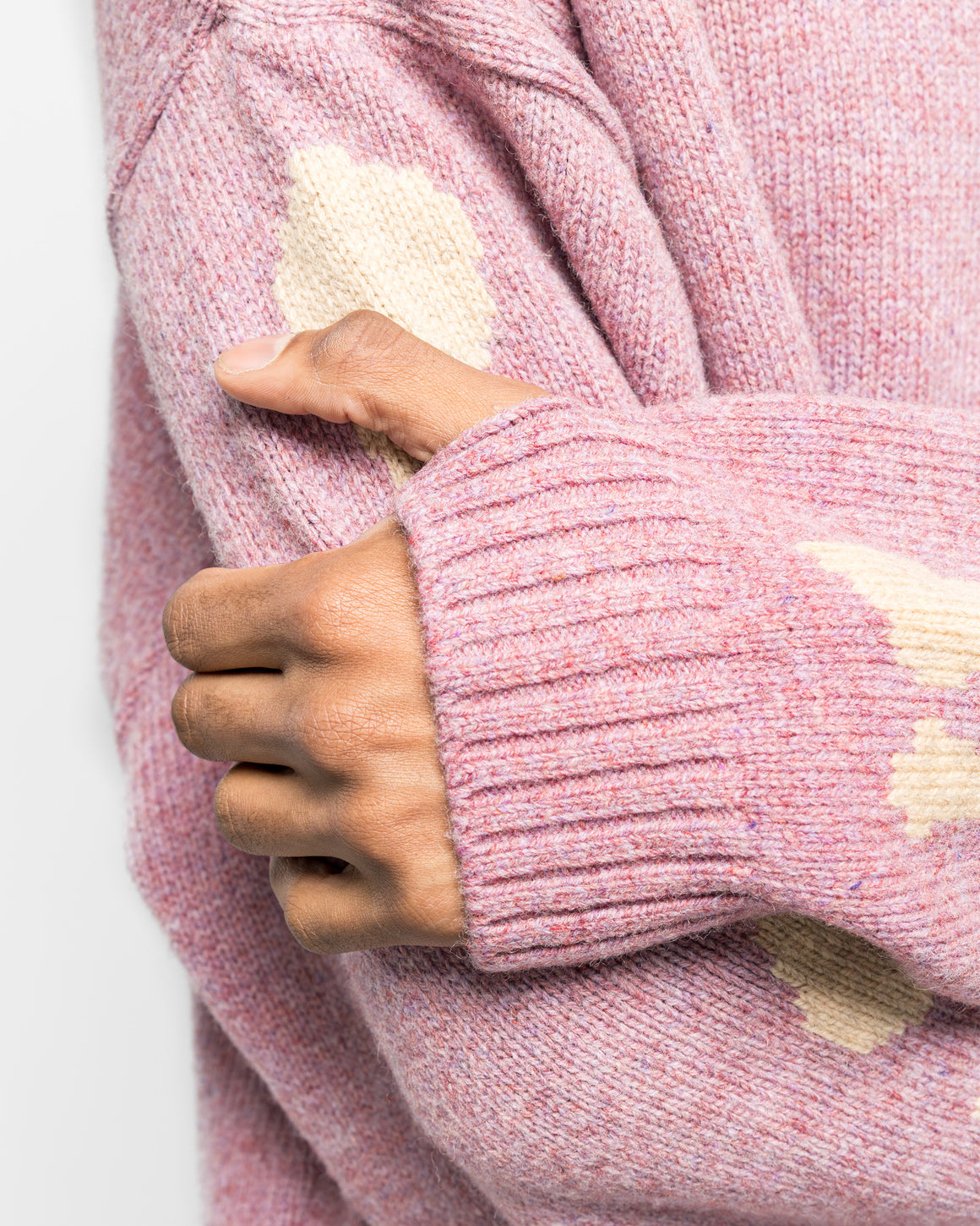 Kapital - 5G Wool BONE Crew Sweater - Light Purple - UP THERE