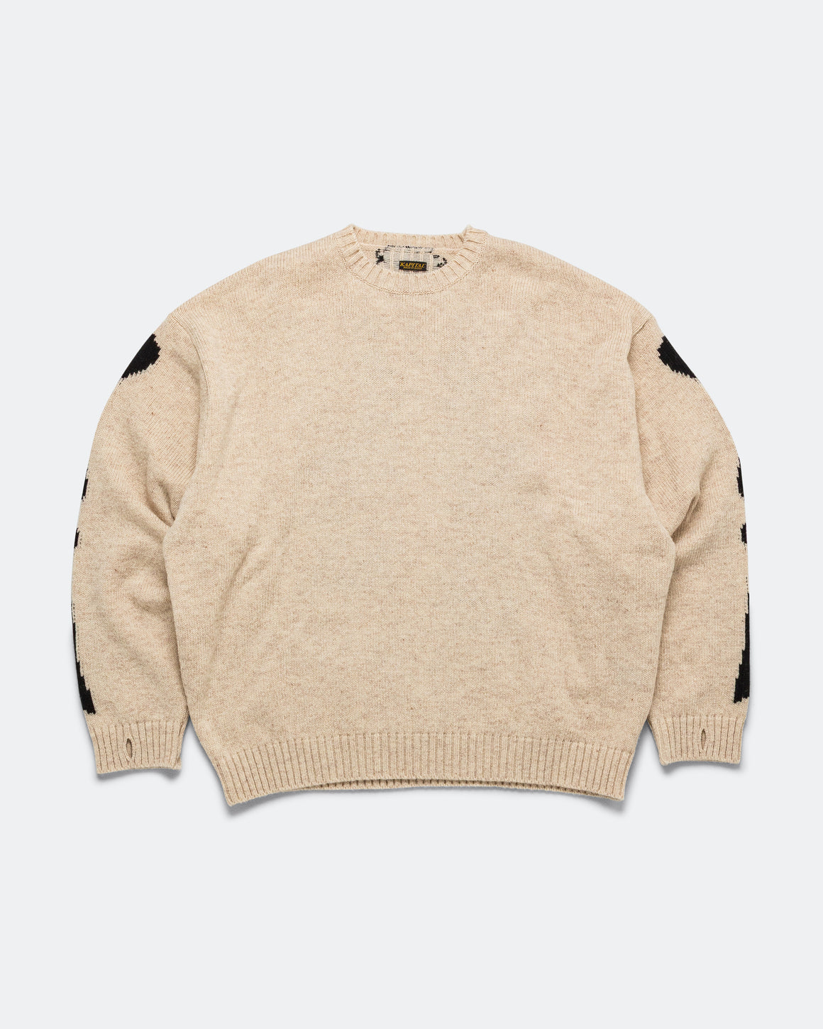 Kapital - 5G Wool BONE Crew Sweater - Natural - UP THERE