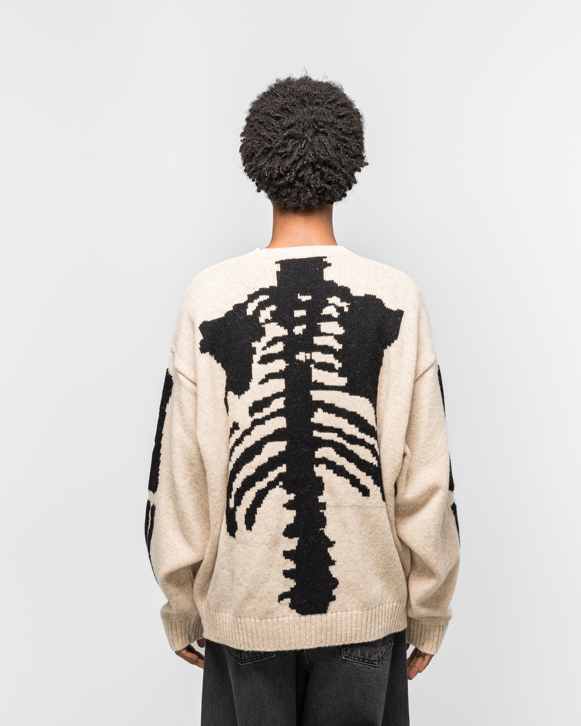 Kapital - 5G Wool BONE Crew Sweater - Natural - UP THERE