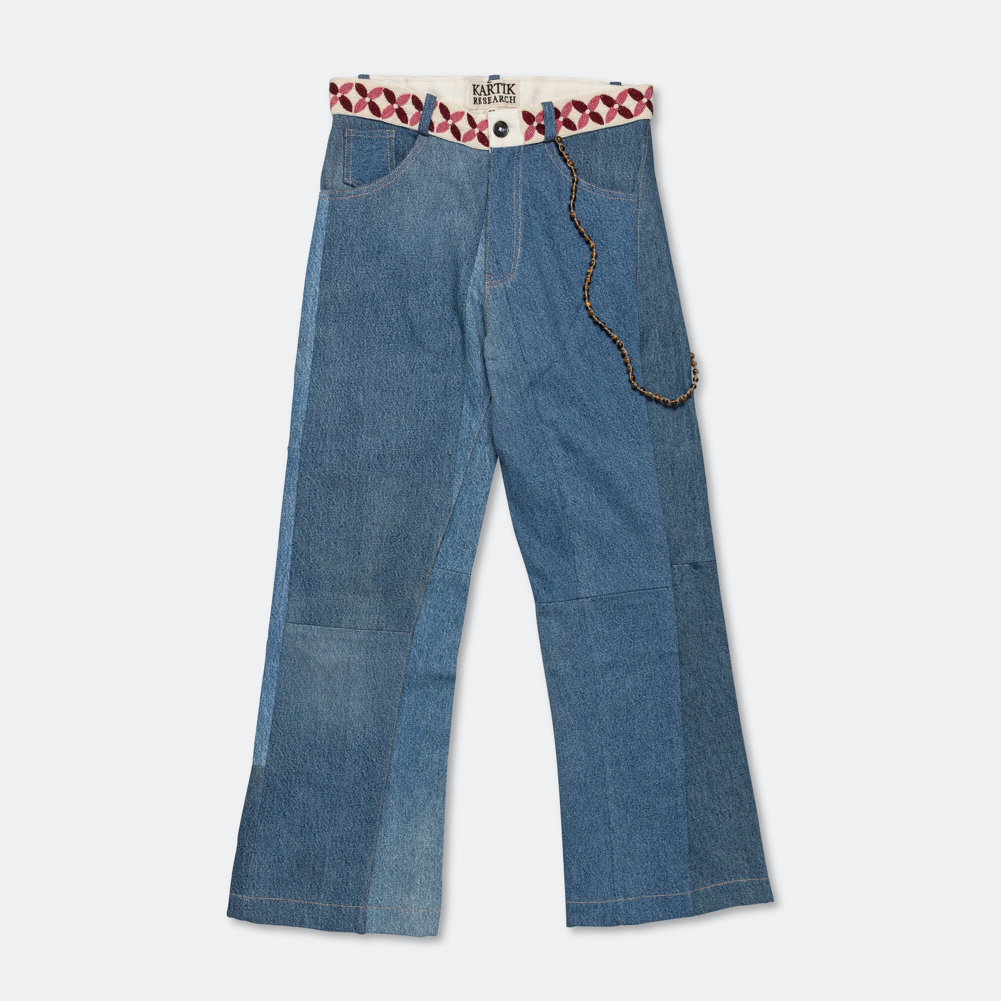 Ghuma Pant - Upcycled Denim Lightwash/Pink | UP THERE