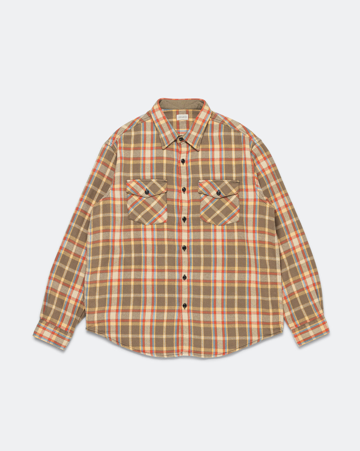 Khakis - Heavy Flannel Shirt - Tan - UP THERE