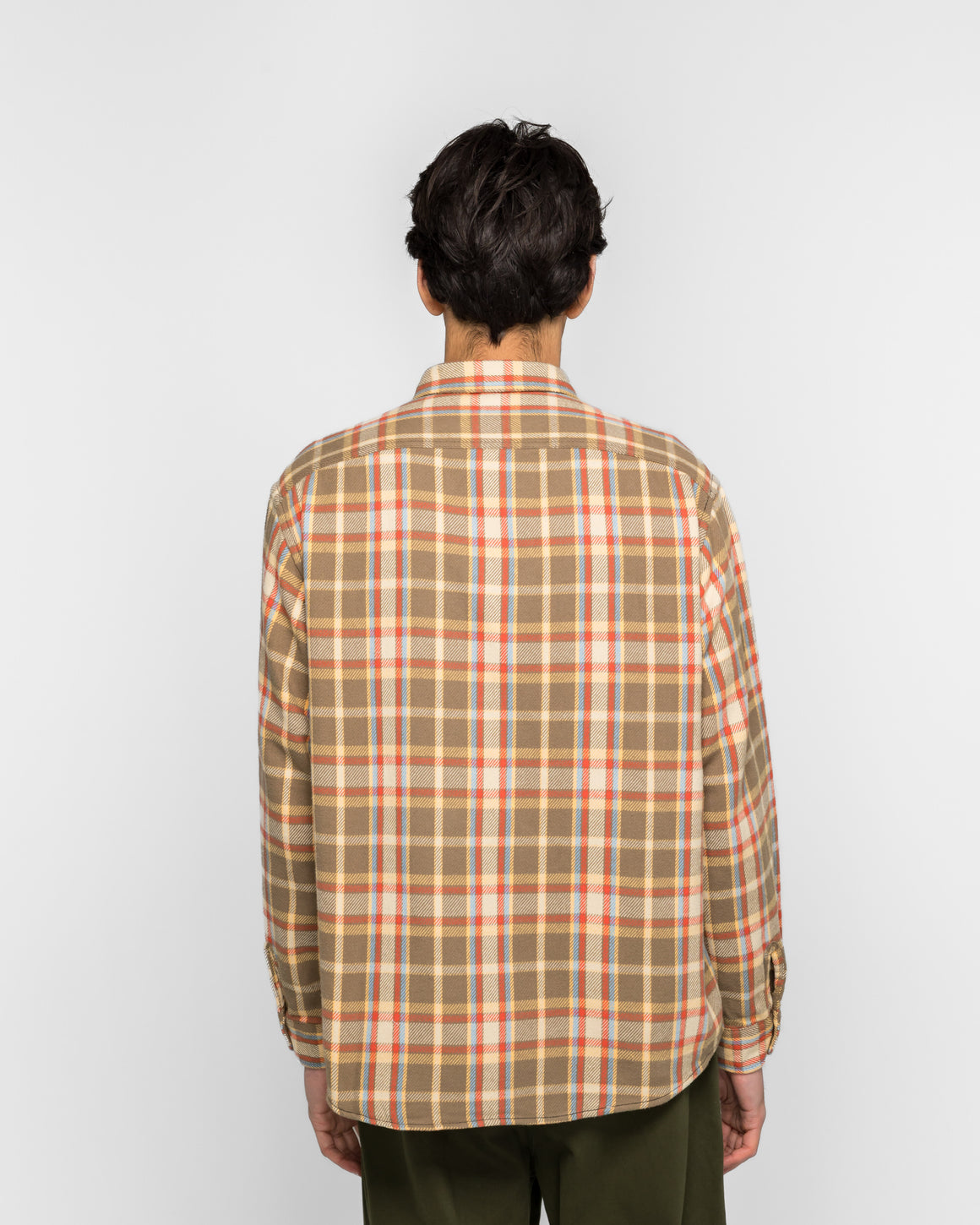 Khakis - Heavy Flannel Shirt - Tan - UP THERE