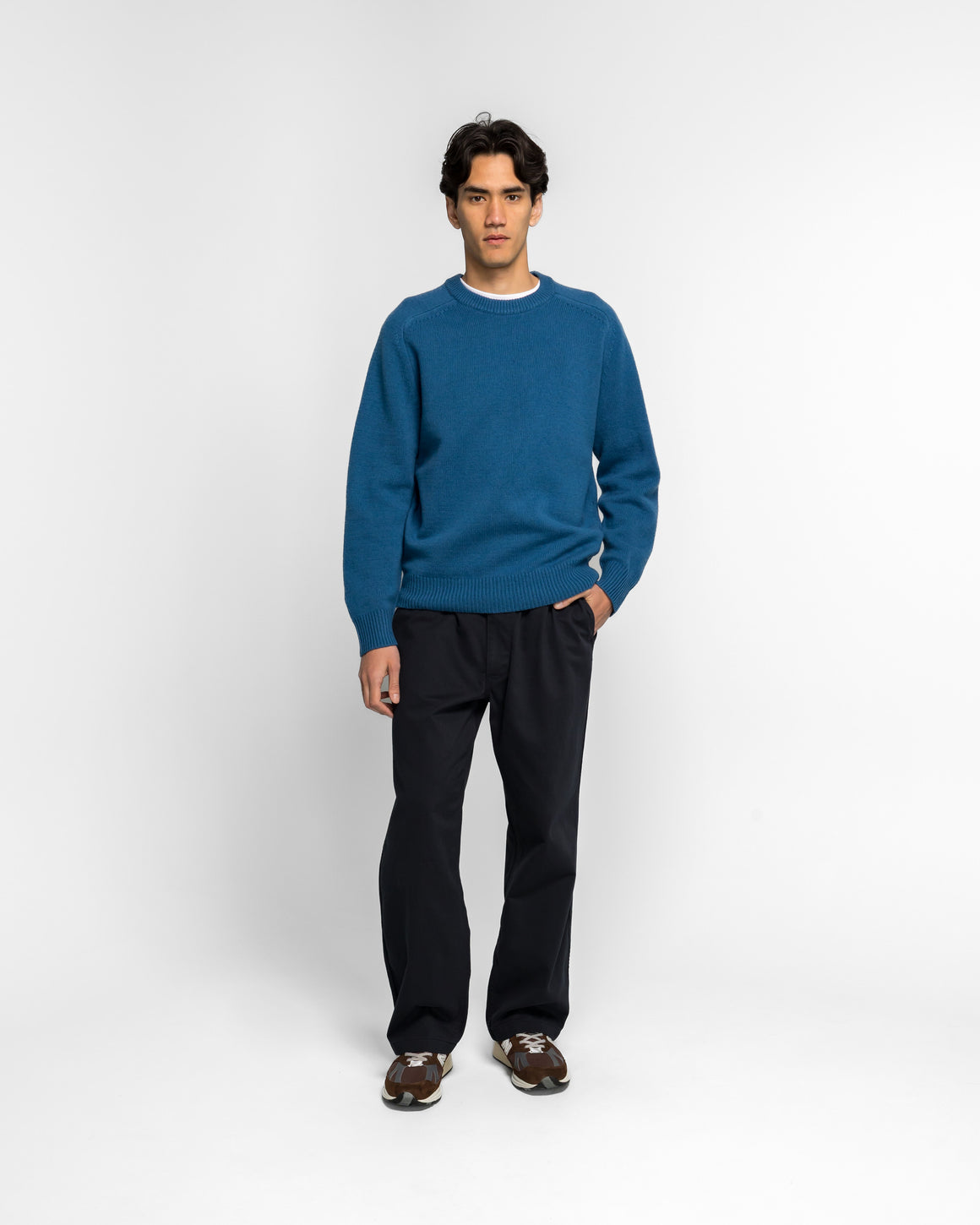 Khakis - Stock Crewneck Sweater - Blue - UP THERE