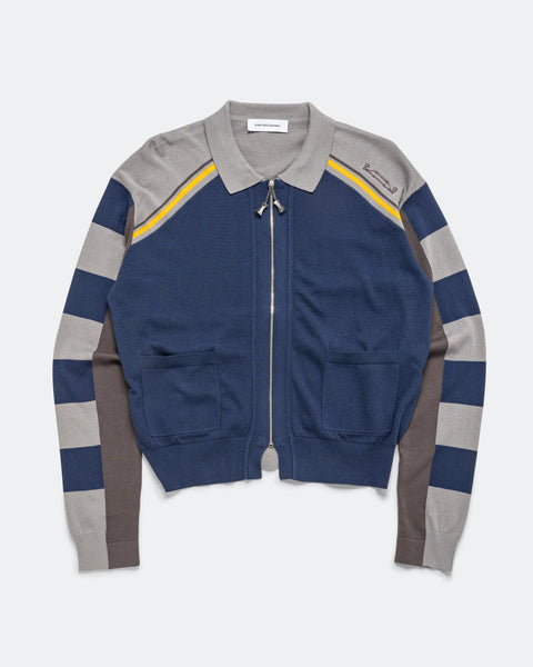 Kiko Kostadinov - Kest Cardigan - Navy/Anchor Combed Cotton | UP THERE