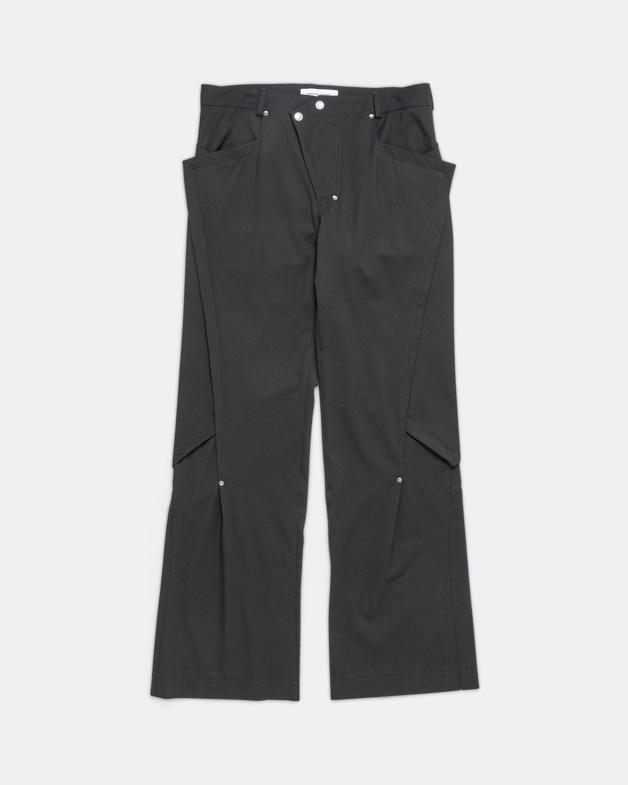 〈COCO〉K-2361 URBAN WORK BOTTOMS Kiko Kostadinov - Kraner Trouser - Crow Black | UP THERE