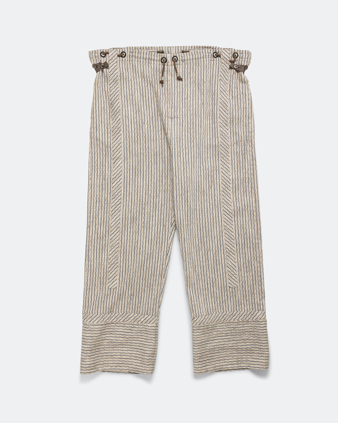 Kiko Kostadinov - Kyan Trouser - Tan/Blue Textured Stripe | UP THERE