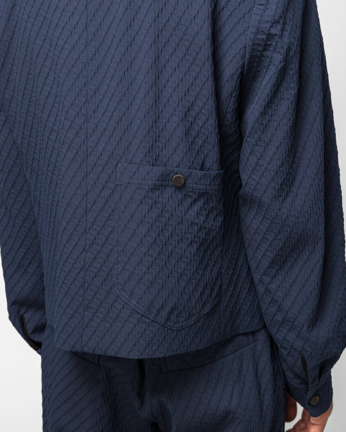 Kiko Kostadinov - Noro Blazer - Abyss Blue Wavy Wool - UP THERE