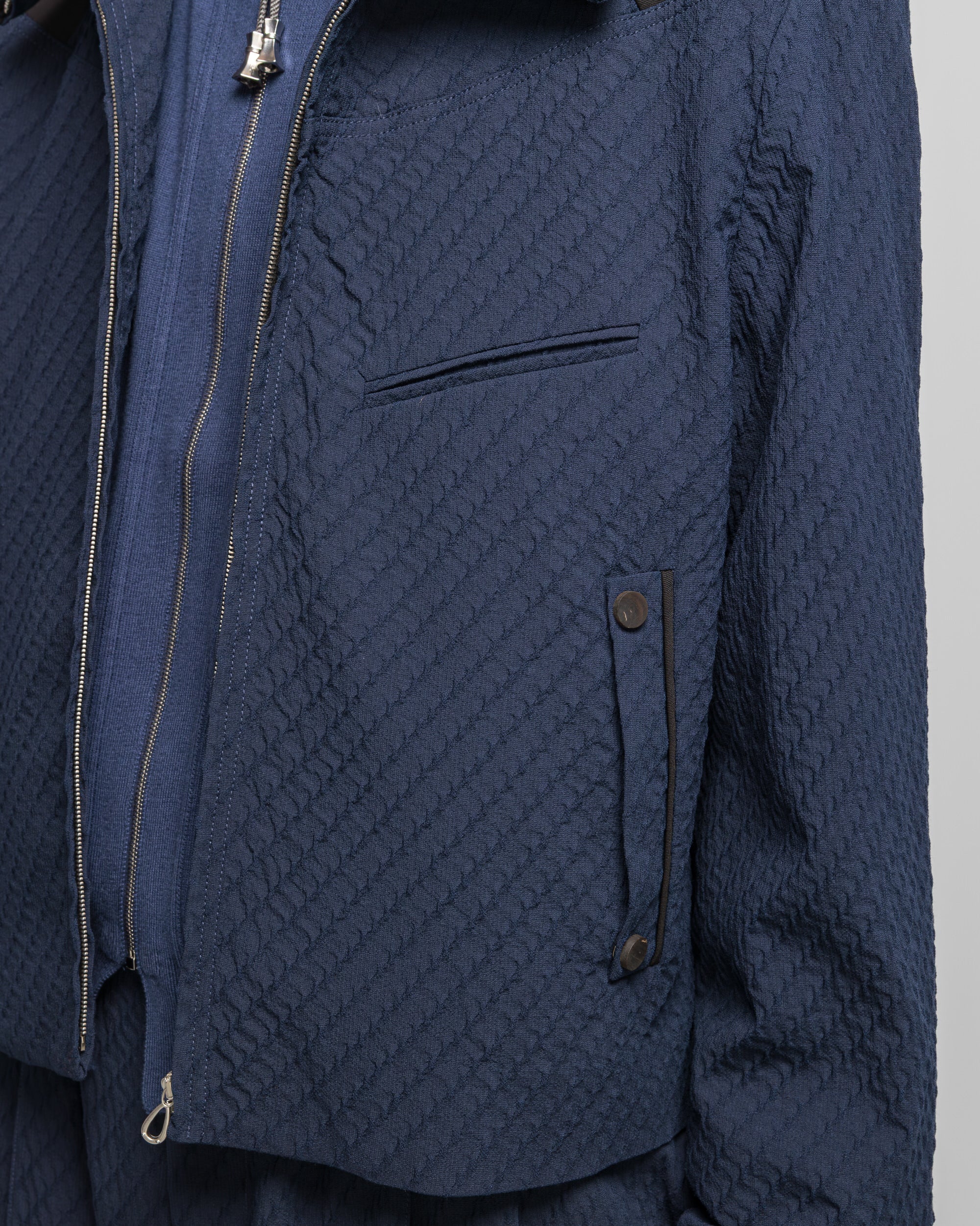 Kiko Kostadinov - Noro Blazer - Abyss Blue Wavy Wool | UP THERE