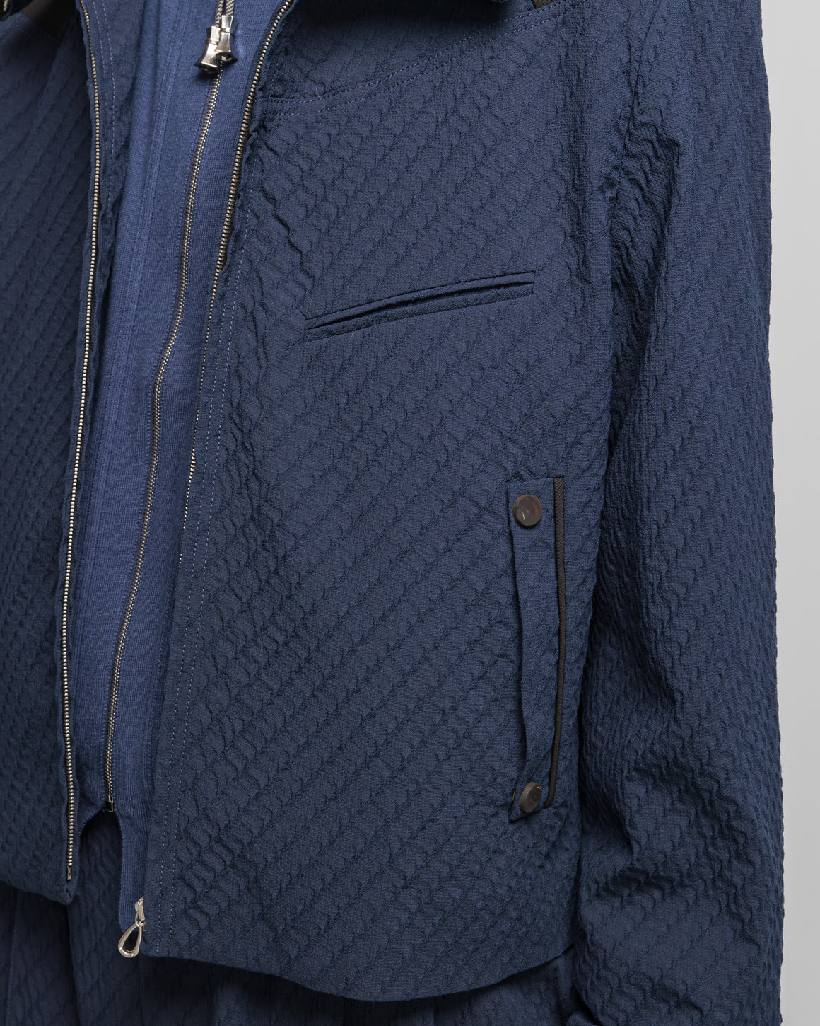 Kiko Kostadinov - Noro Blazer - Abyss Blue Wavy Wool - UP THERE