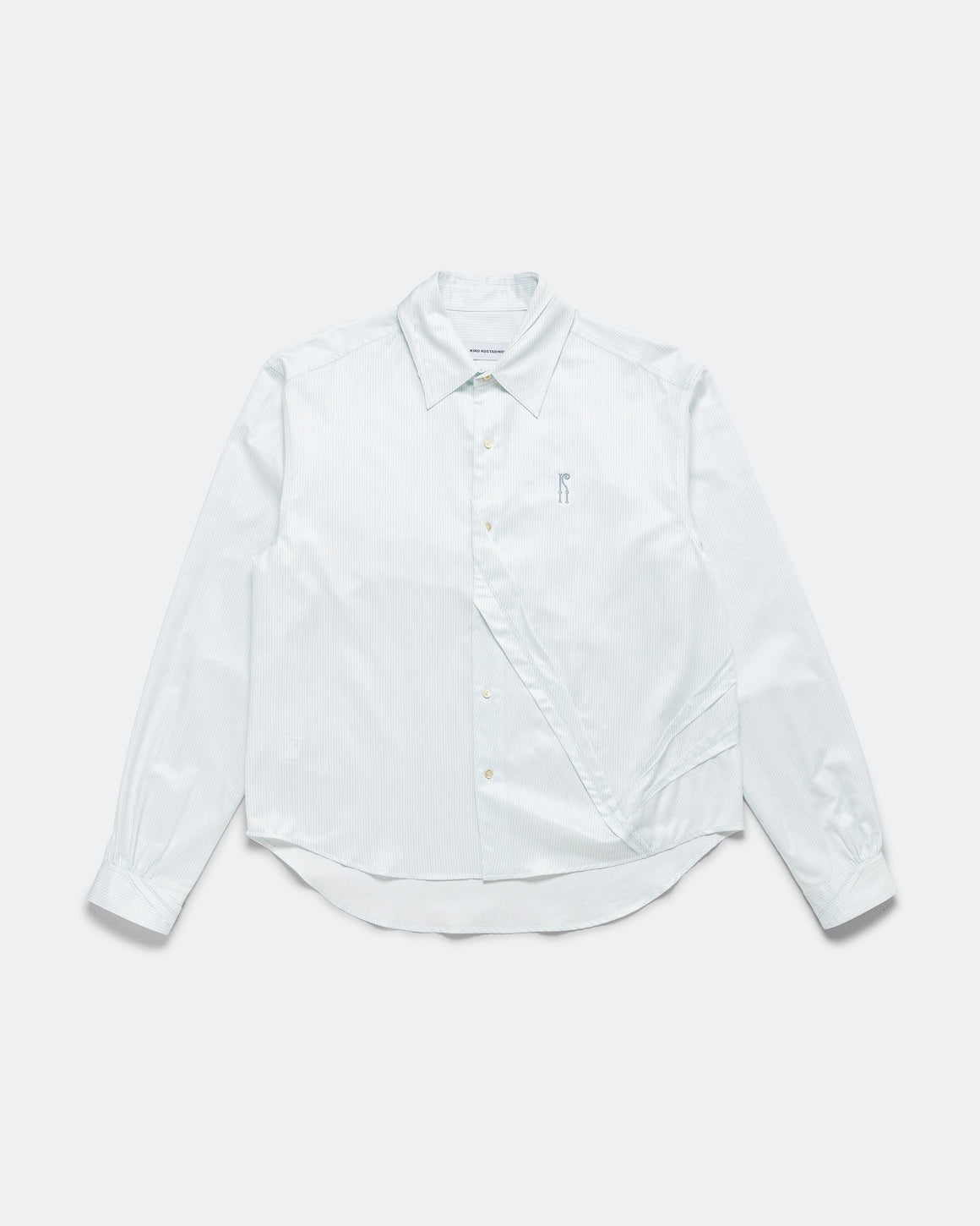 Kiko Kostadinov - Ohne K-Dart Shirt - Blue/Green Double Stripe