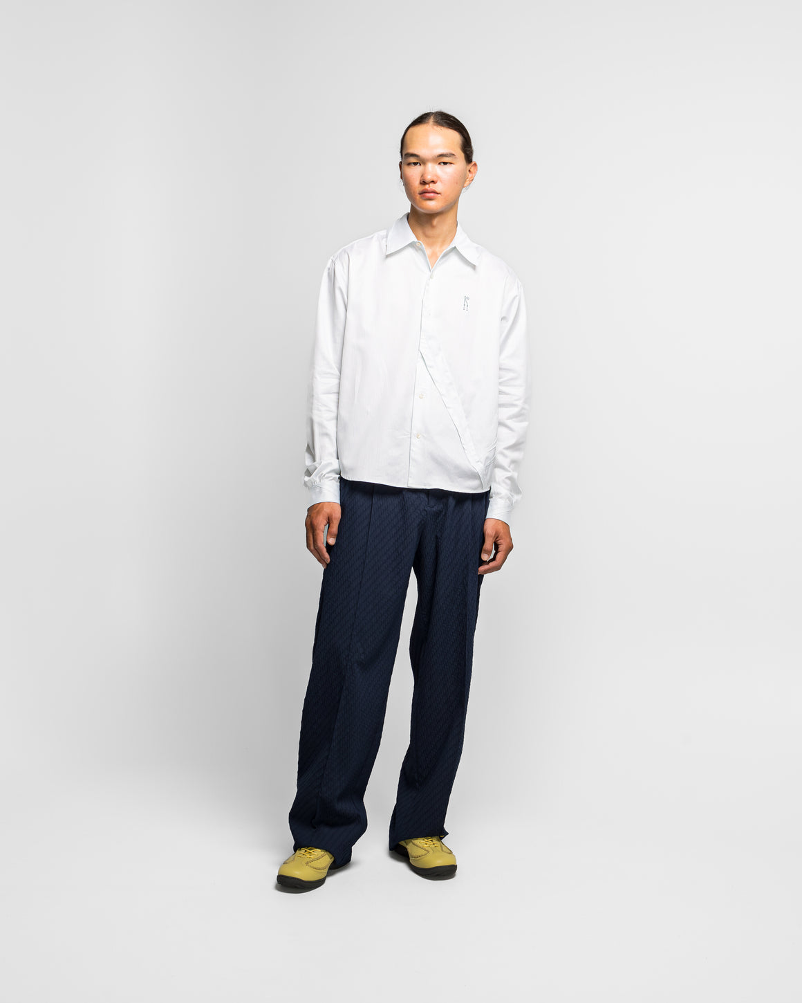 Kiko Kostadinov - Ohne K-Dart Shirt - Blue/Green Double Stripe