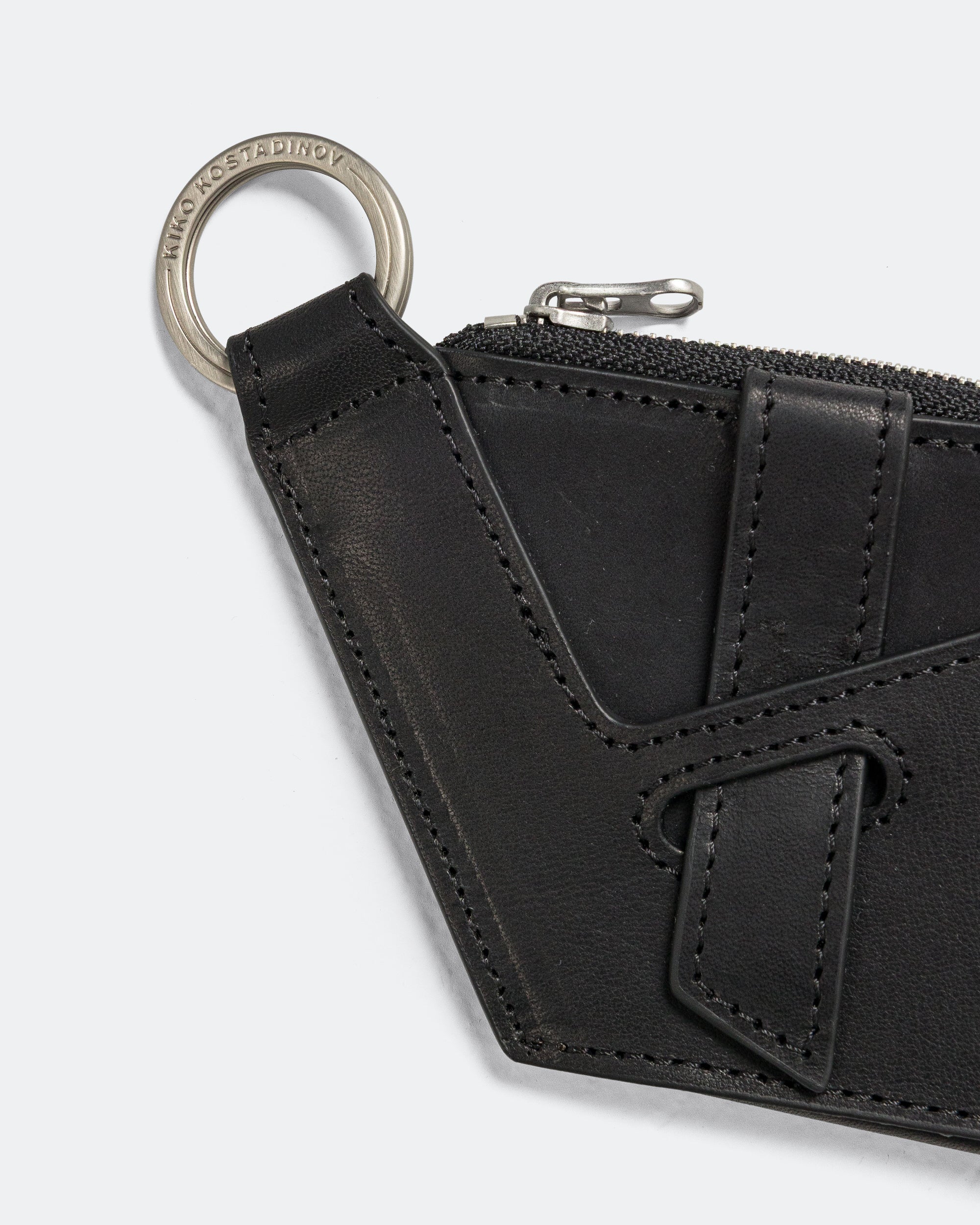 Kiko Kostadinov - Ohne Wallet - Obsidian Black Leather | UP THERE
