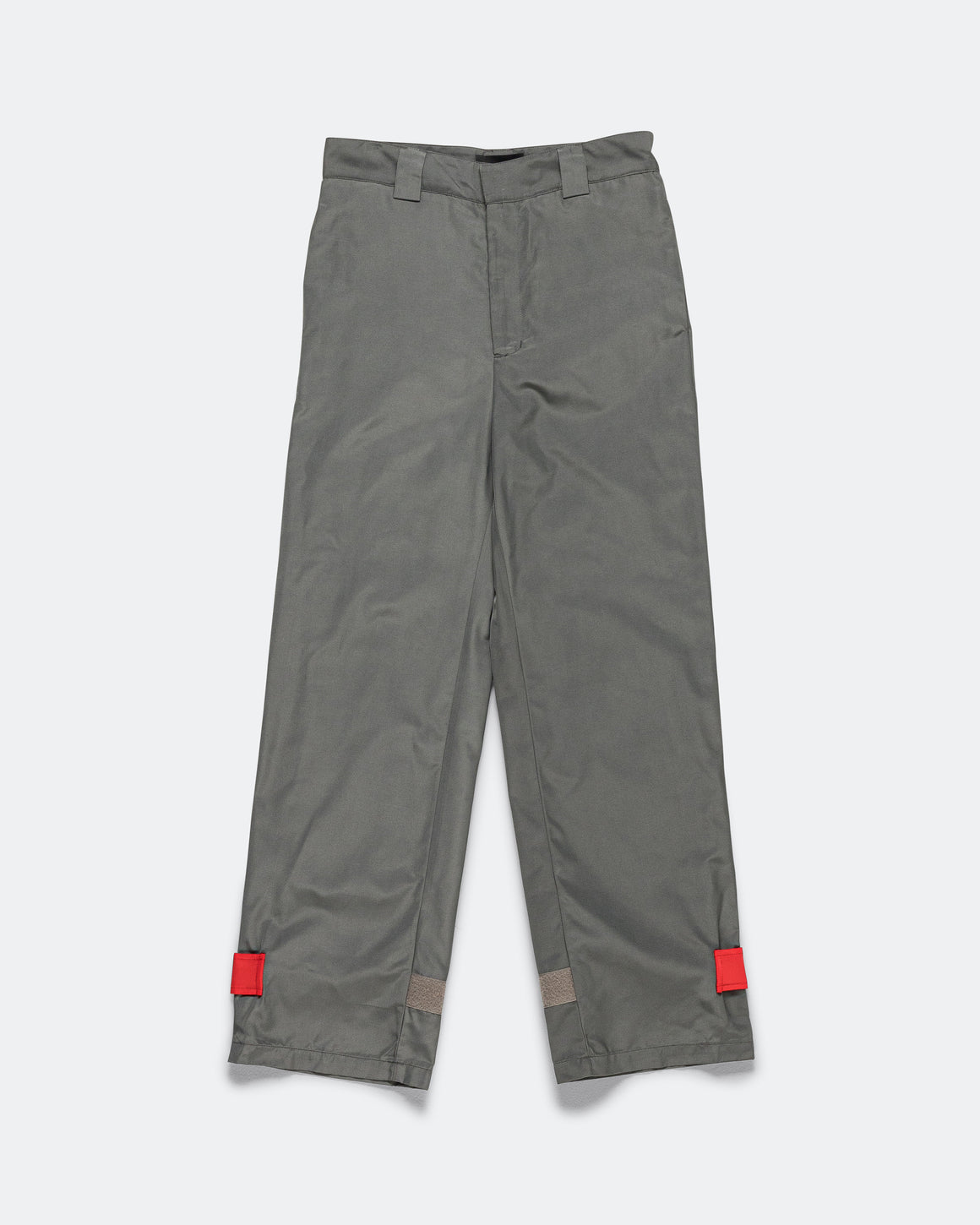 LII - Velcro Straight Trousers - Grey/Red - UP THERE