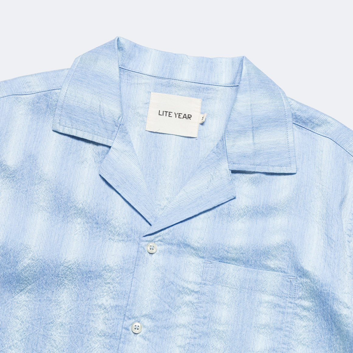 Lite Year - Short Sleeve Camp Collar - Blue Ombre - UP THERE