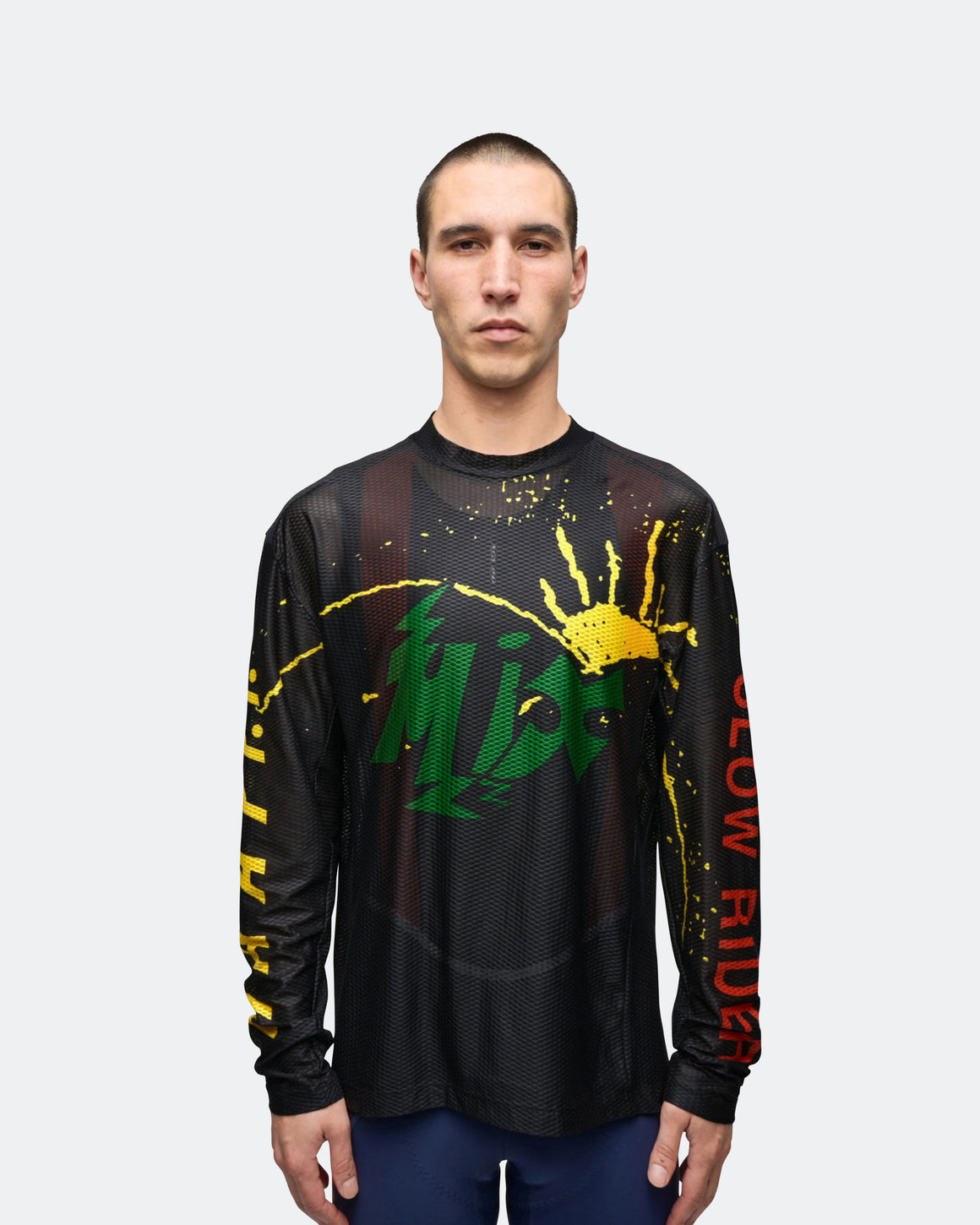 MAAP - LS Mesh Tee x PUBLIC POSSESSION - Black - UP THERE