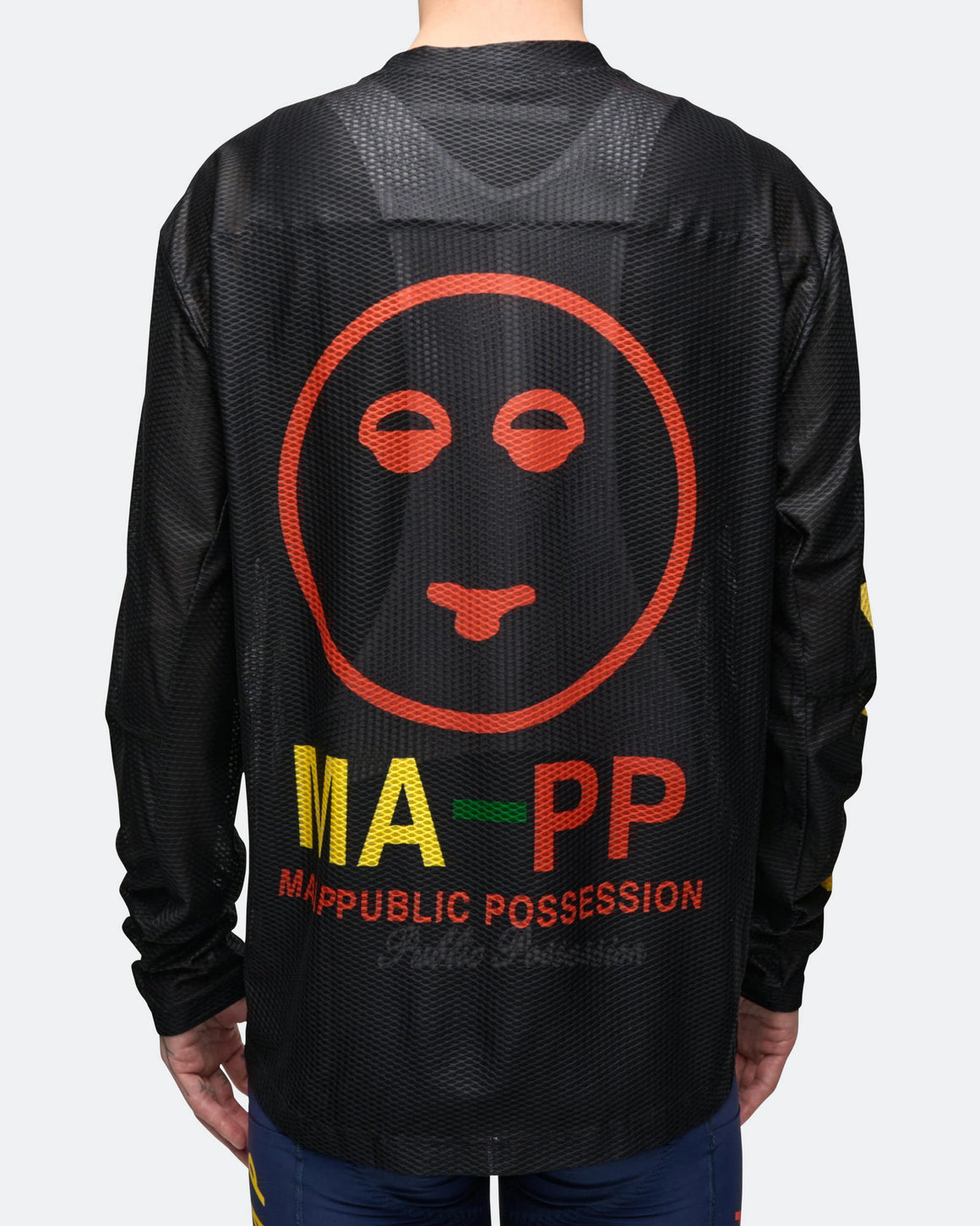 MAAP - LS Mesh Tee x PUBLIC POSSESSION - Black - UP THERE