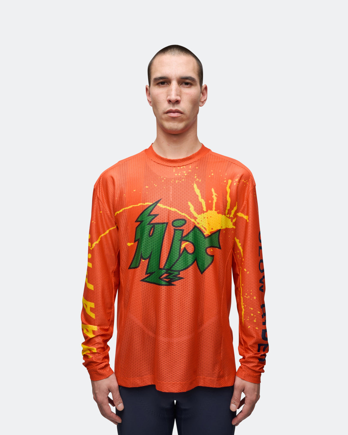 MAAP - LS Mesh Tee x PUBLIC POSSESSION - Warm Red - UP THERE