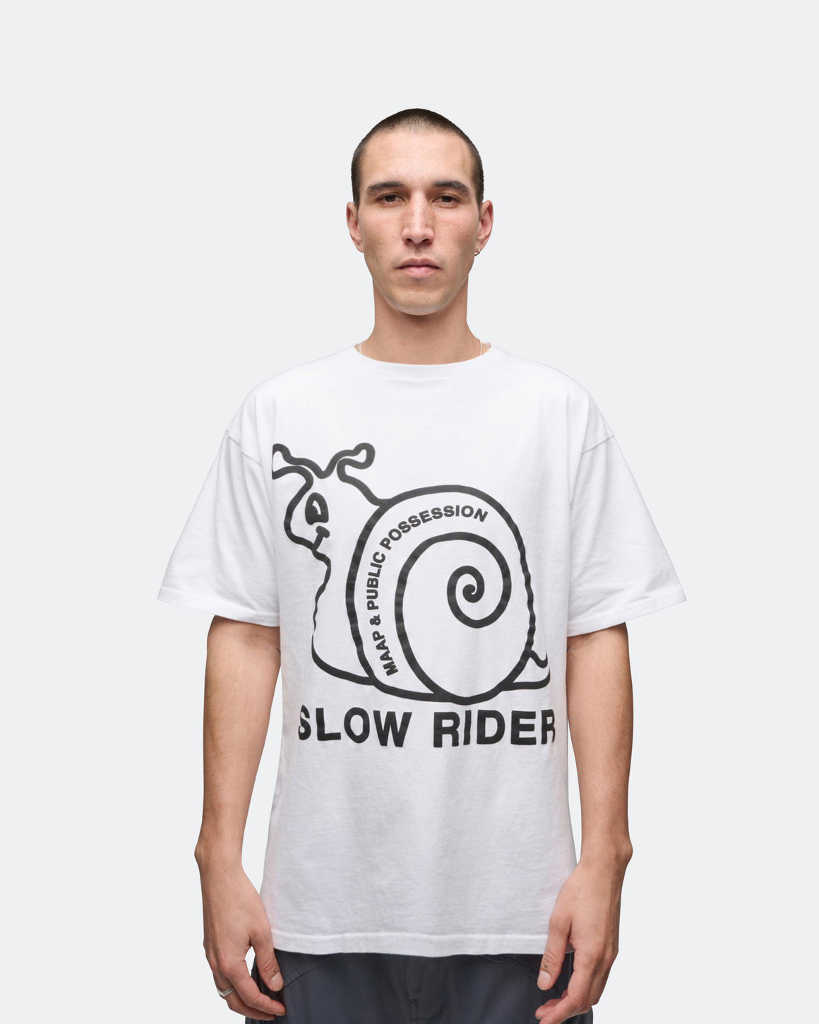 MAAP - Slow Rider Tee x PUBLIC POSSESSION - White - UP THERE