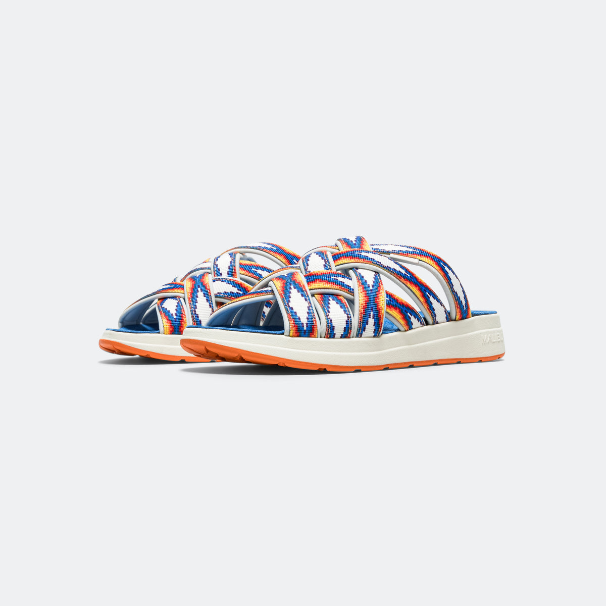 Malibu Zuma LX Recycled Sandals - White Aztec Pattern | UP THERE