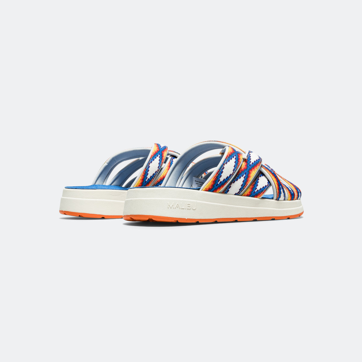 Malibu Zuma LX Recycled Sandals - White Aztec Pattern | UP THERE