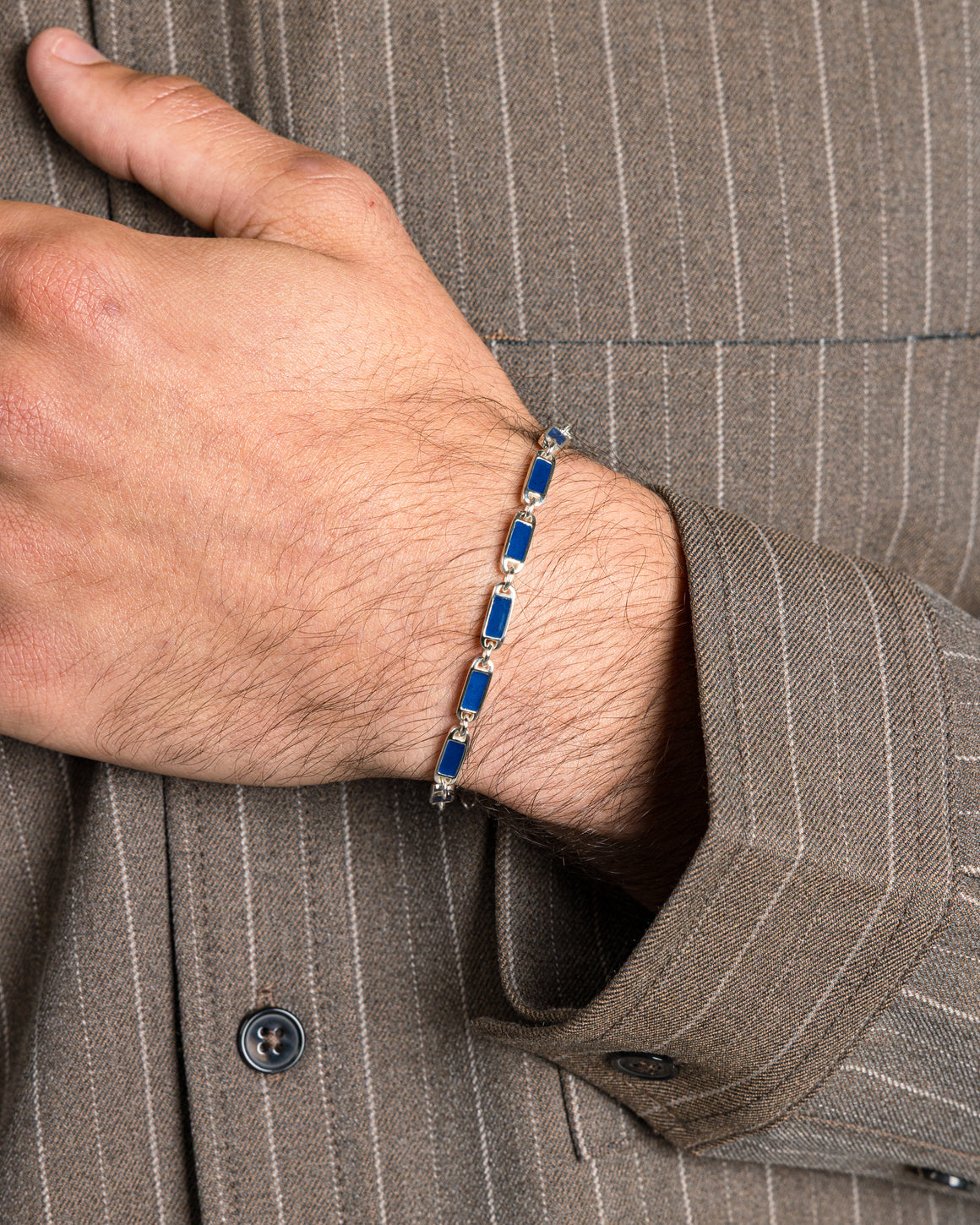 Maple - Poncho Bracelet - 925 Silver/Navy - UP THERE