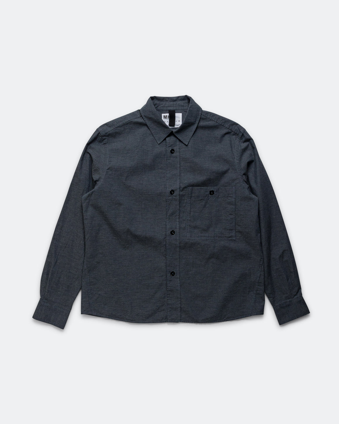 MHL. - Overall Shirt - Uniform Blue Dry Cotton End On End - UP THERE