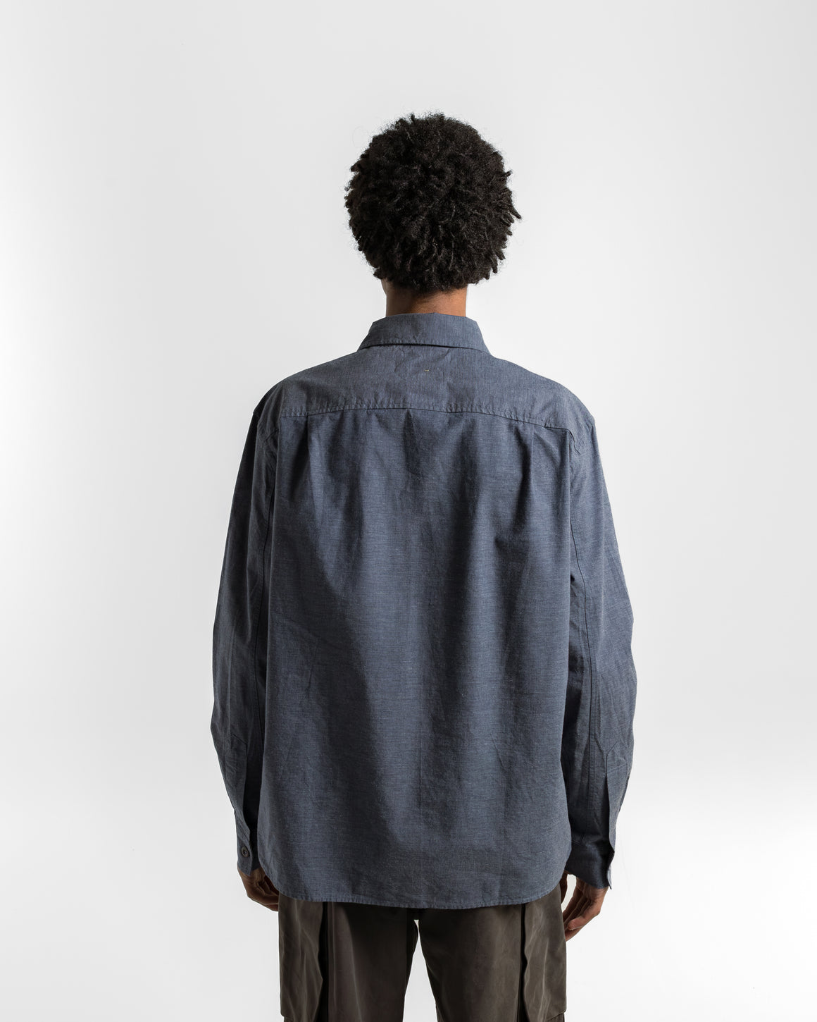 MHL. - Overall Shirt - Uniform Blue Dry Cotton End On End - UP THERE