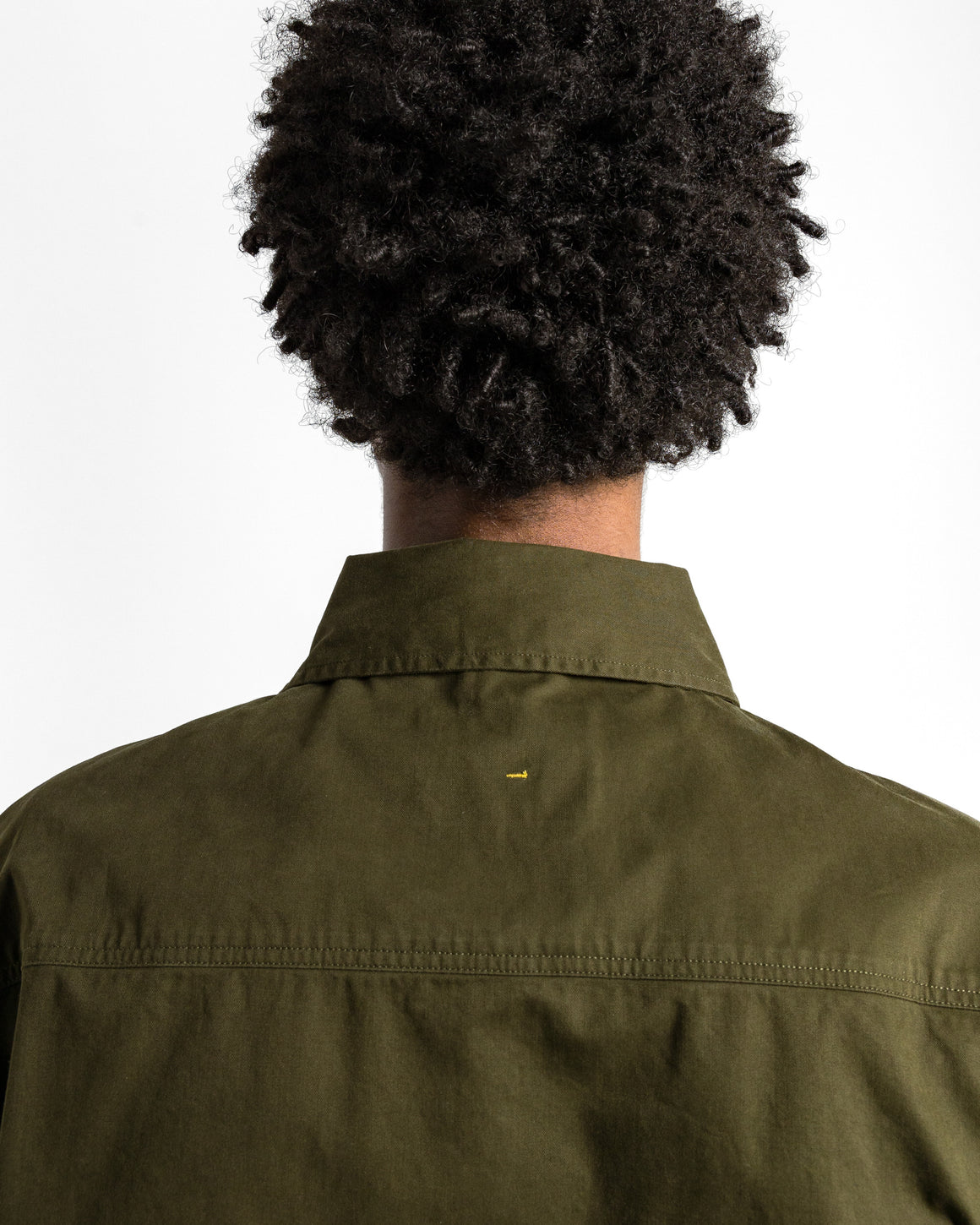 MHL. - Storm Flap Shirt - Seaweed Brushed Cotton Twill - UP THERE