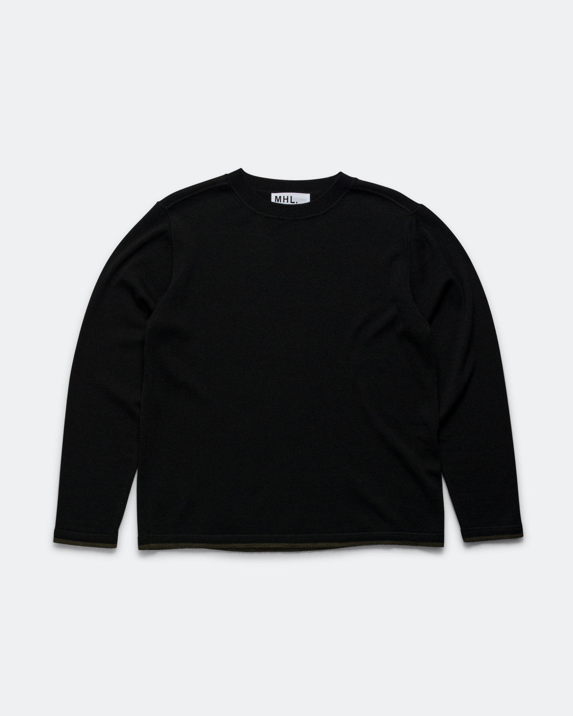 MHL. - Tipped Thermal - Black Fine Merino Wool - UP THERE