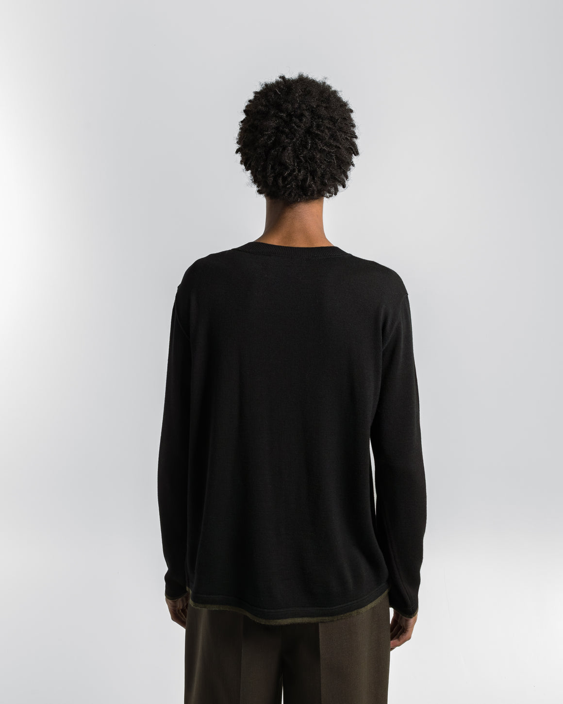 MHL. - Tipped Thermal - Black Fine Merino Wool - UP THERE