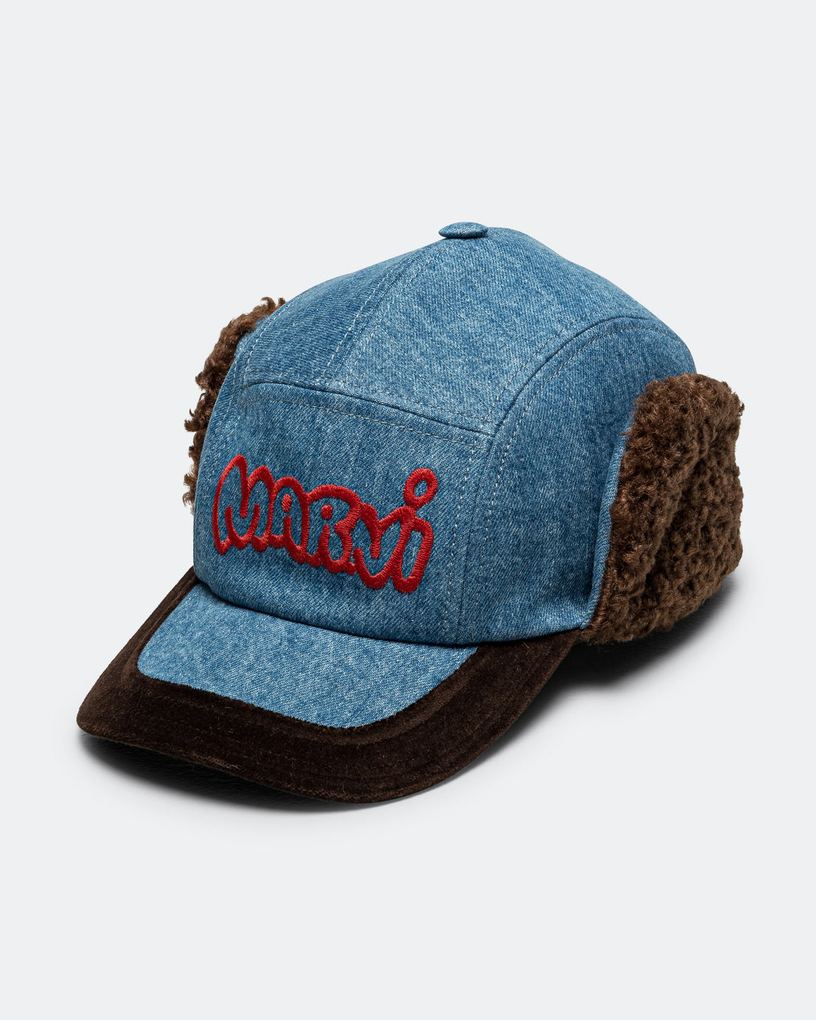 Marni - Baseball Trapper Hat - Washed Bull Denim - UP THERE