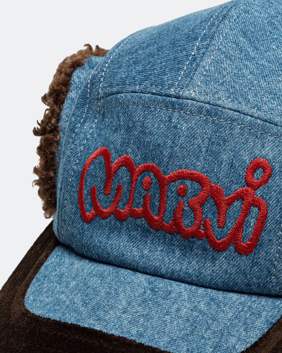 Marni - Baseball Trapper Hat - Washed Bull Denim - UP THERE