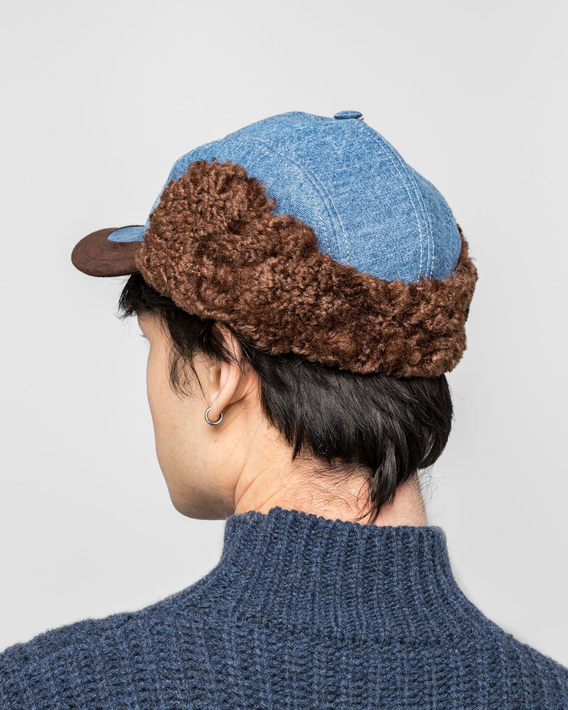 Marni - Baseball Trapper Hat - Washed Bull Denim - UP THERE