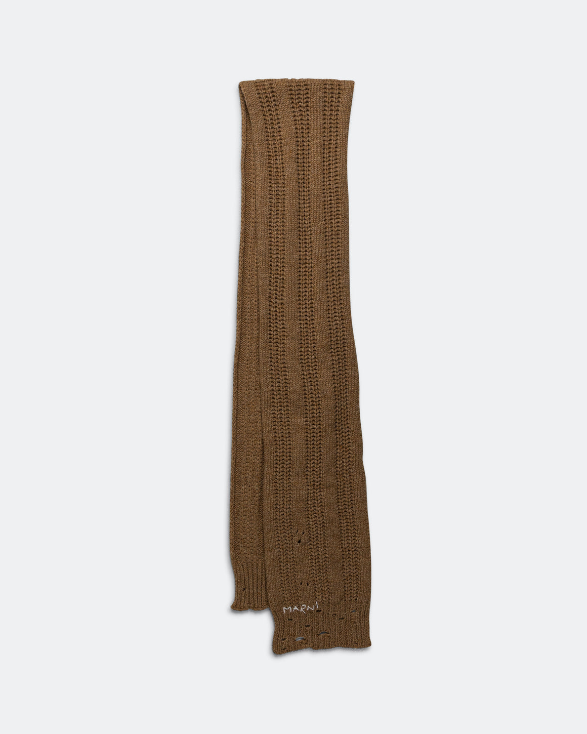 Marni - Broken Fisherman Wool Scarf - Hazelnut - UP THERE