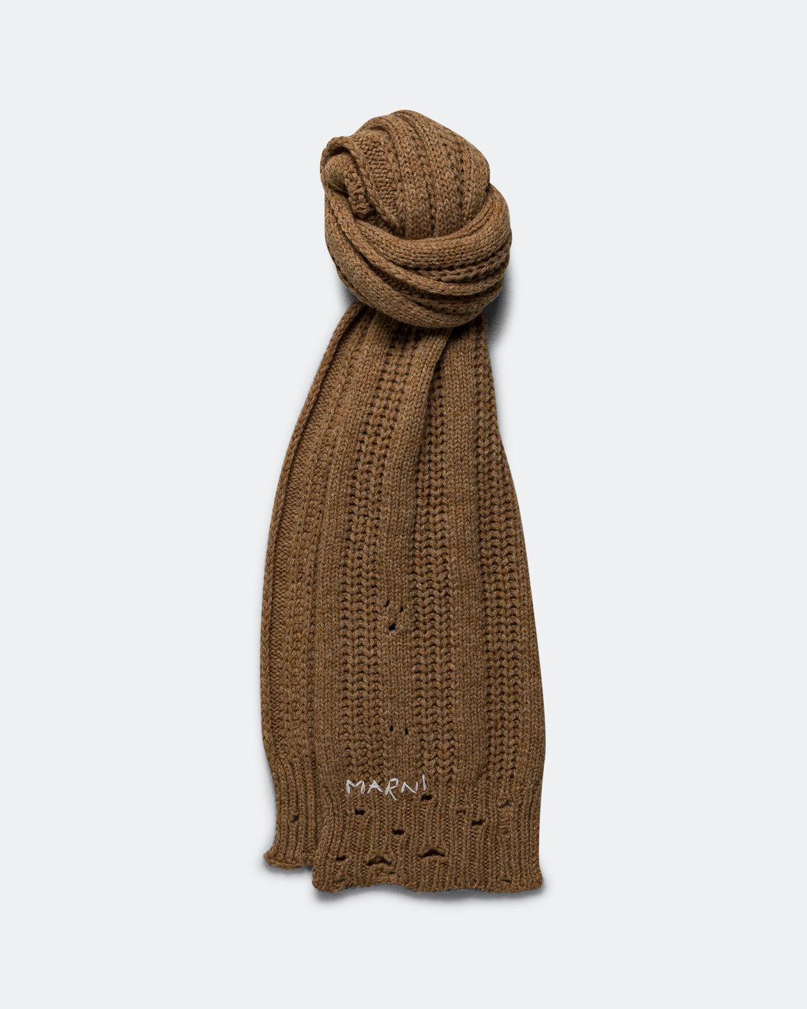 Marni - Broken Fisherman Wool Scarf - Hazelnut - UP THERE