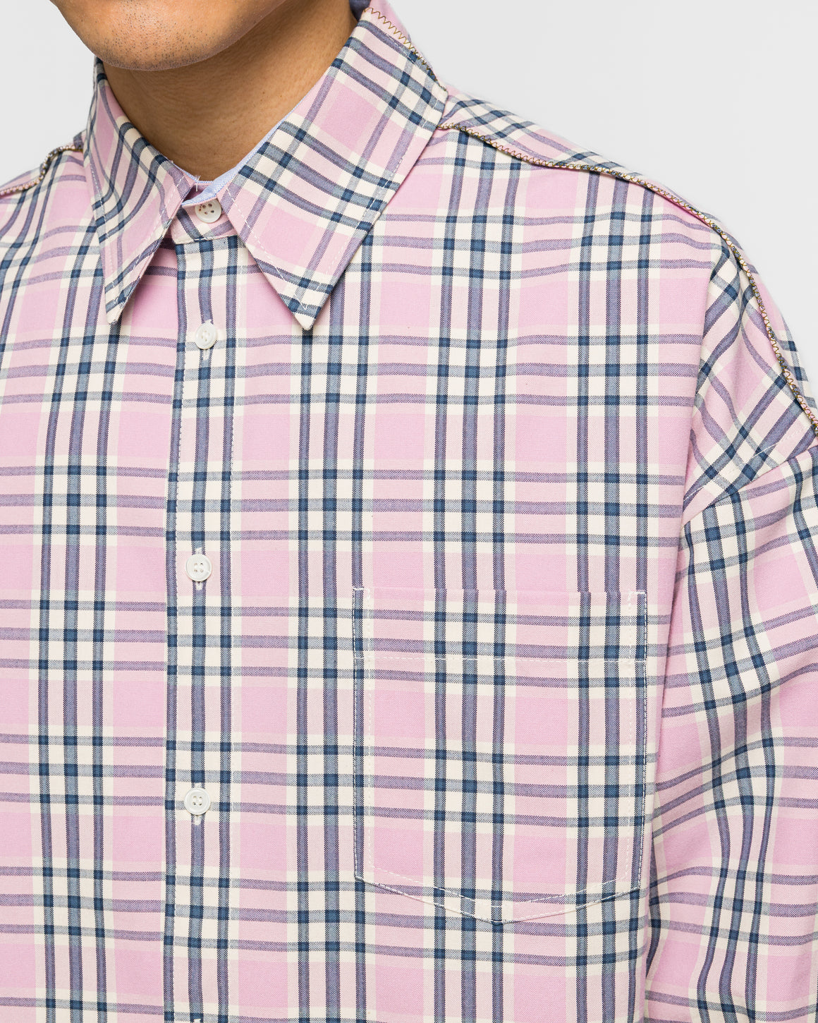 Marni - Check Compact Cotton Long-Sleeved Shirt - Quartz - UP THERE