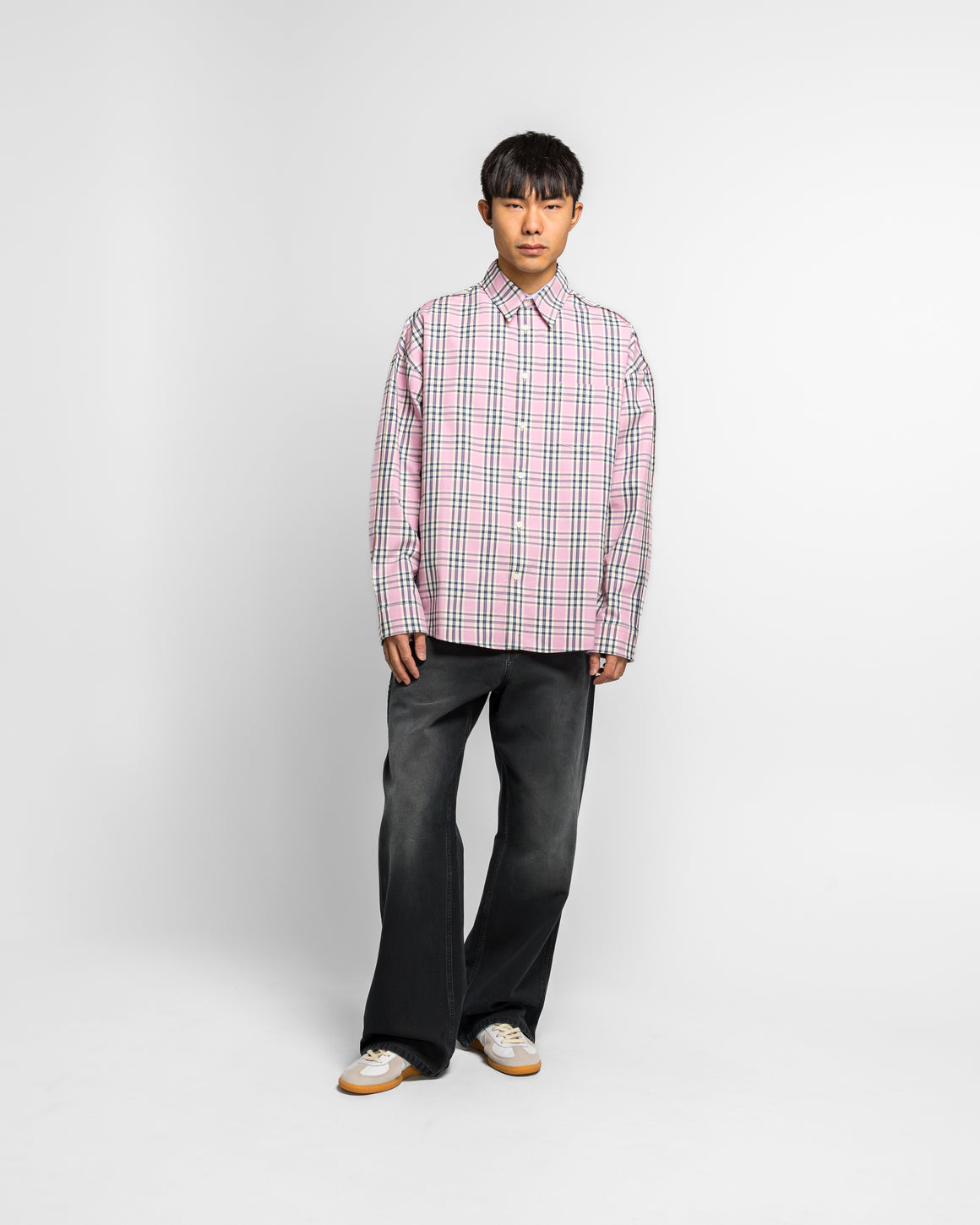 Marni - Check Compact Cotton Long-Sleeved Shirt - Quartz - UP THERE