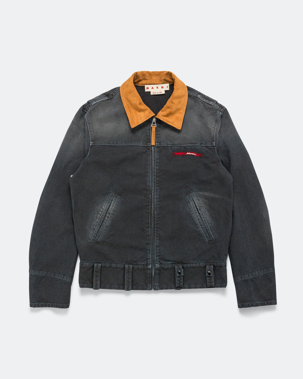 Marni - Compact Cotton Canvas Jacket - Black Garment Dye - UP THERE