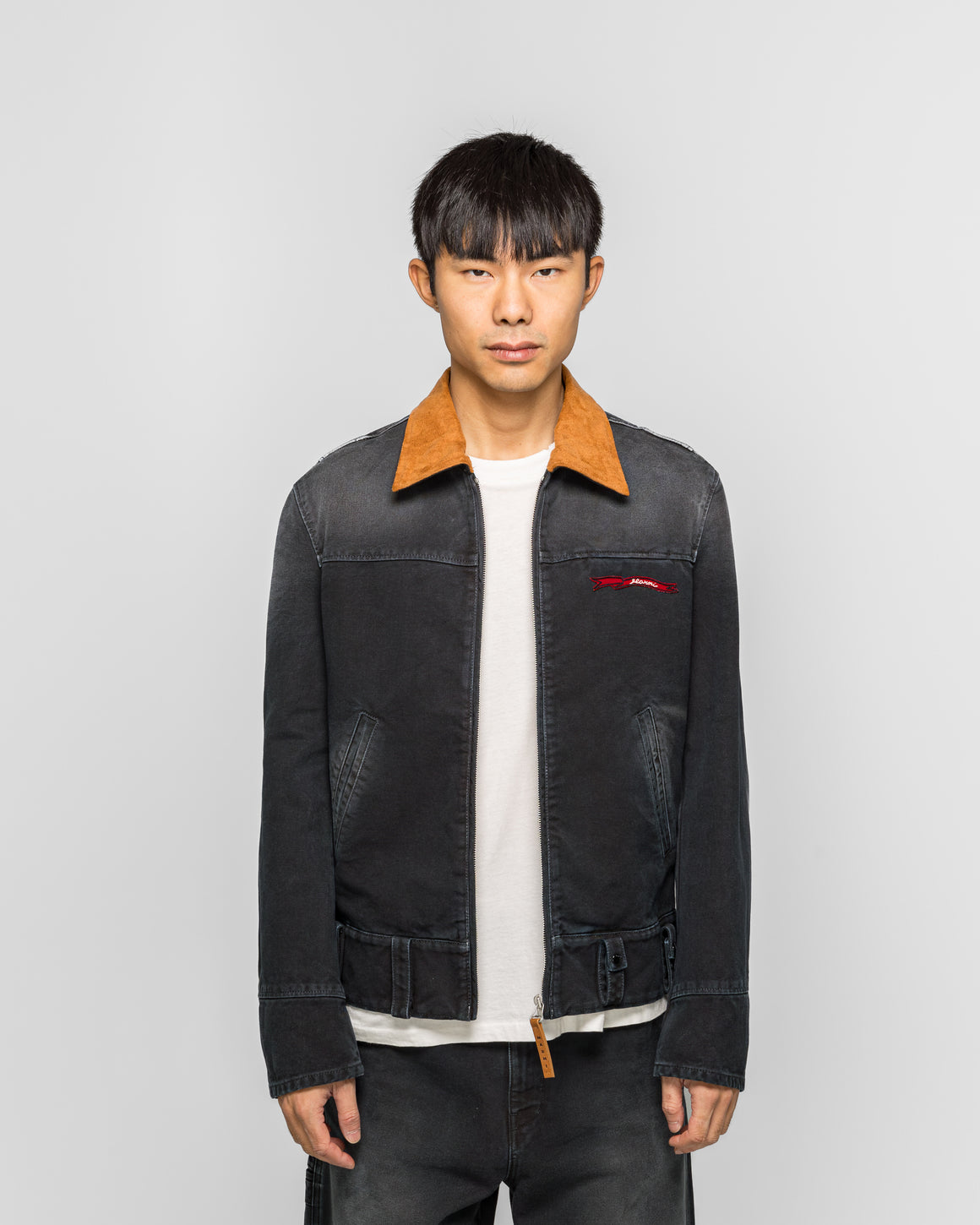Marni - Compact Cotton Canvas Jacket - Black Garment Dye - UP THERE