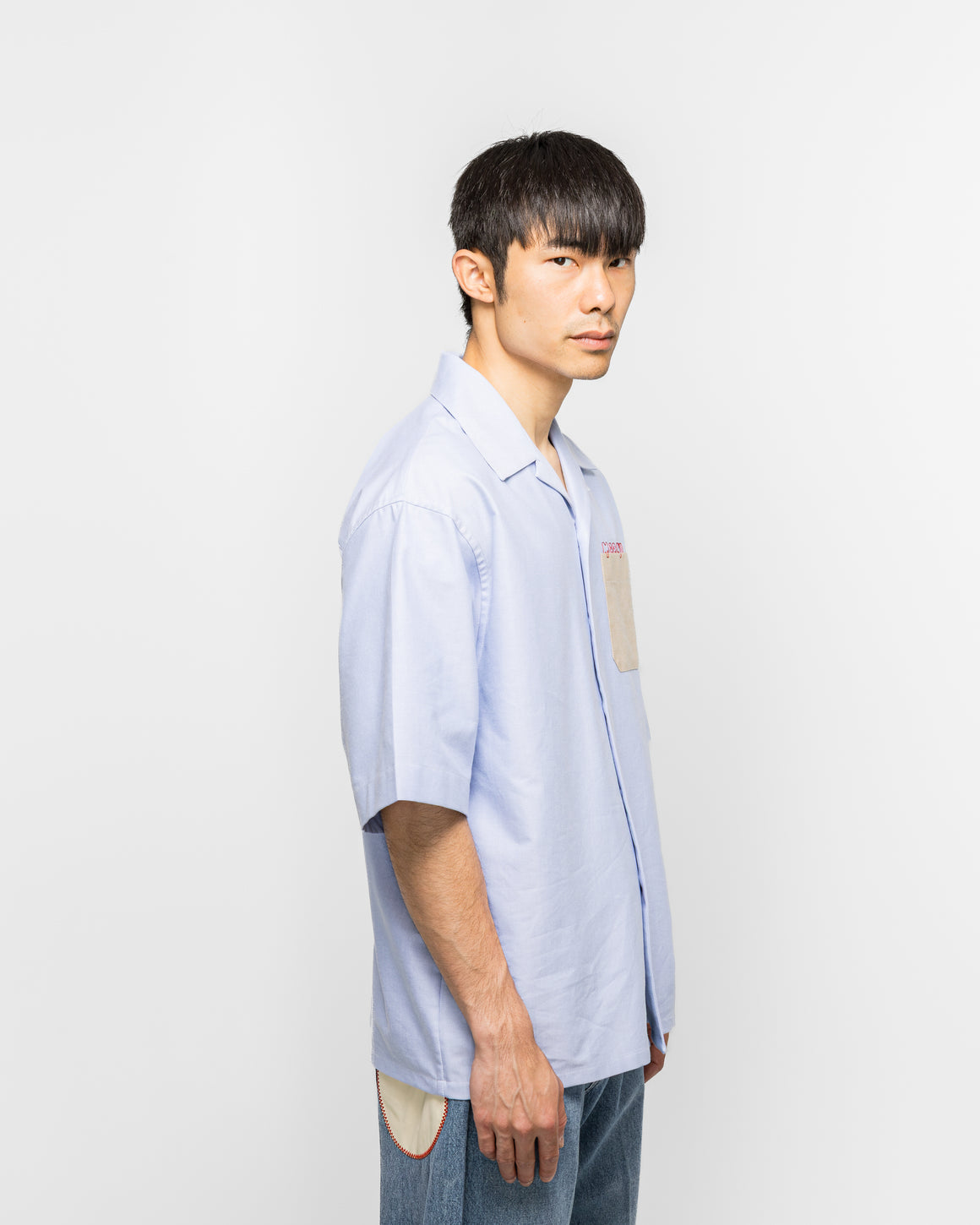 Marni - Cotton Oxford Short-Sleeved Bowling Shirt - Sapphire - UP THERE