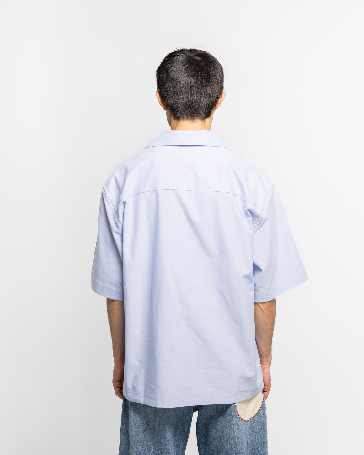 Marni - Cotton Oxford Short-Sleeved Bowling Shirt - Sapphire - UP THERE