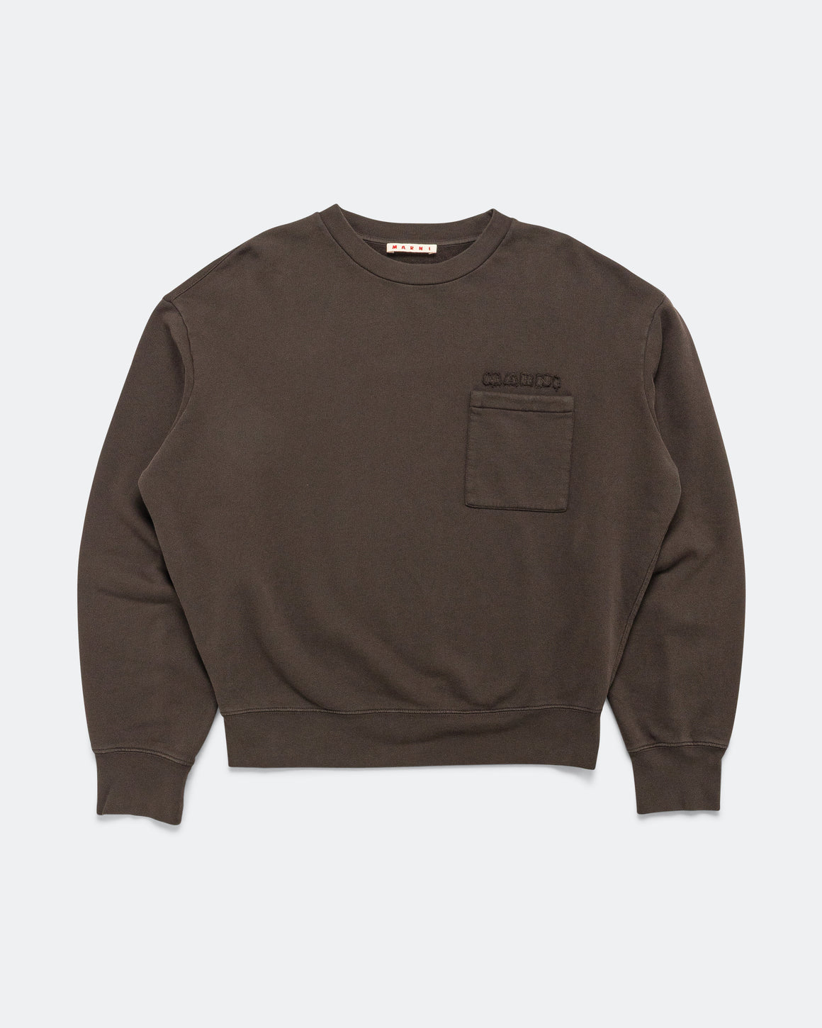 Marni - Mock Neck Sweatshirt - Cacao Garment Dye - UP THERE