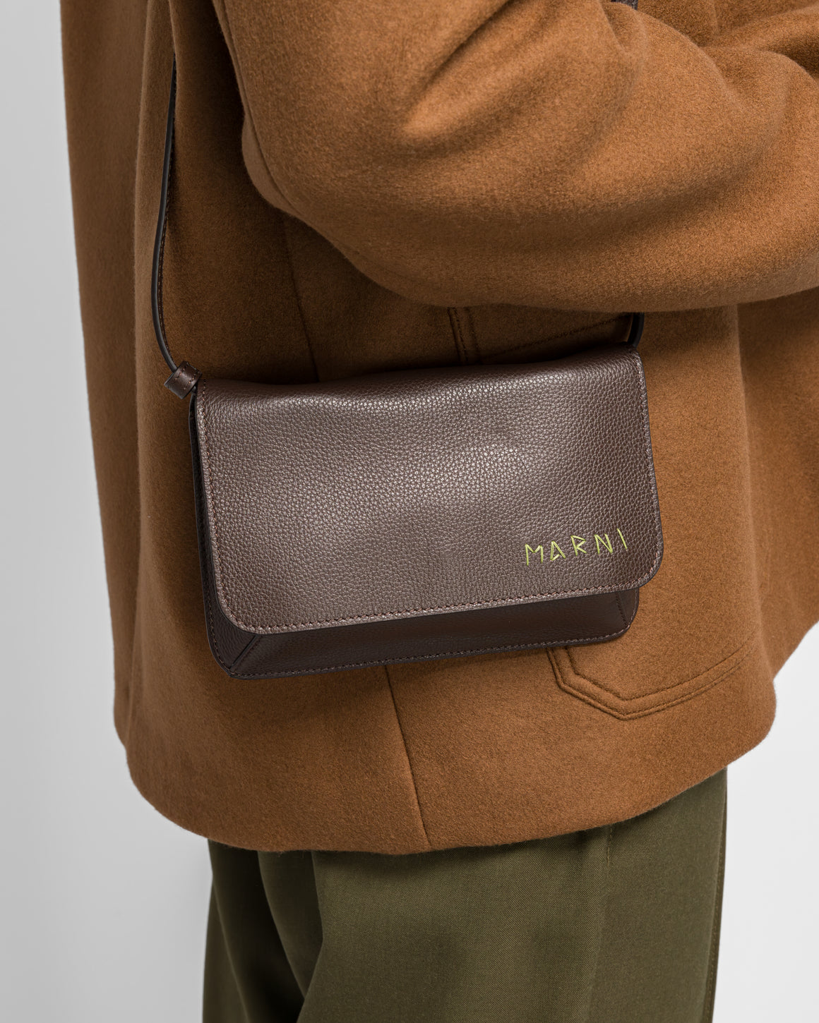 Marni - Pochette Mending Bag - Coffee - UP THERE