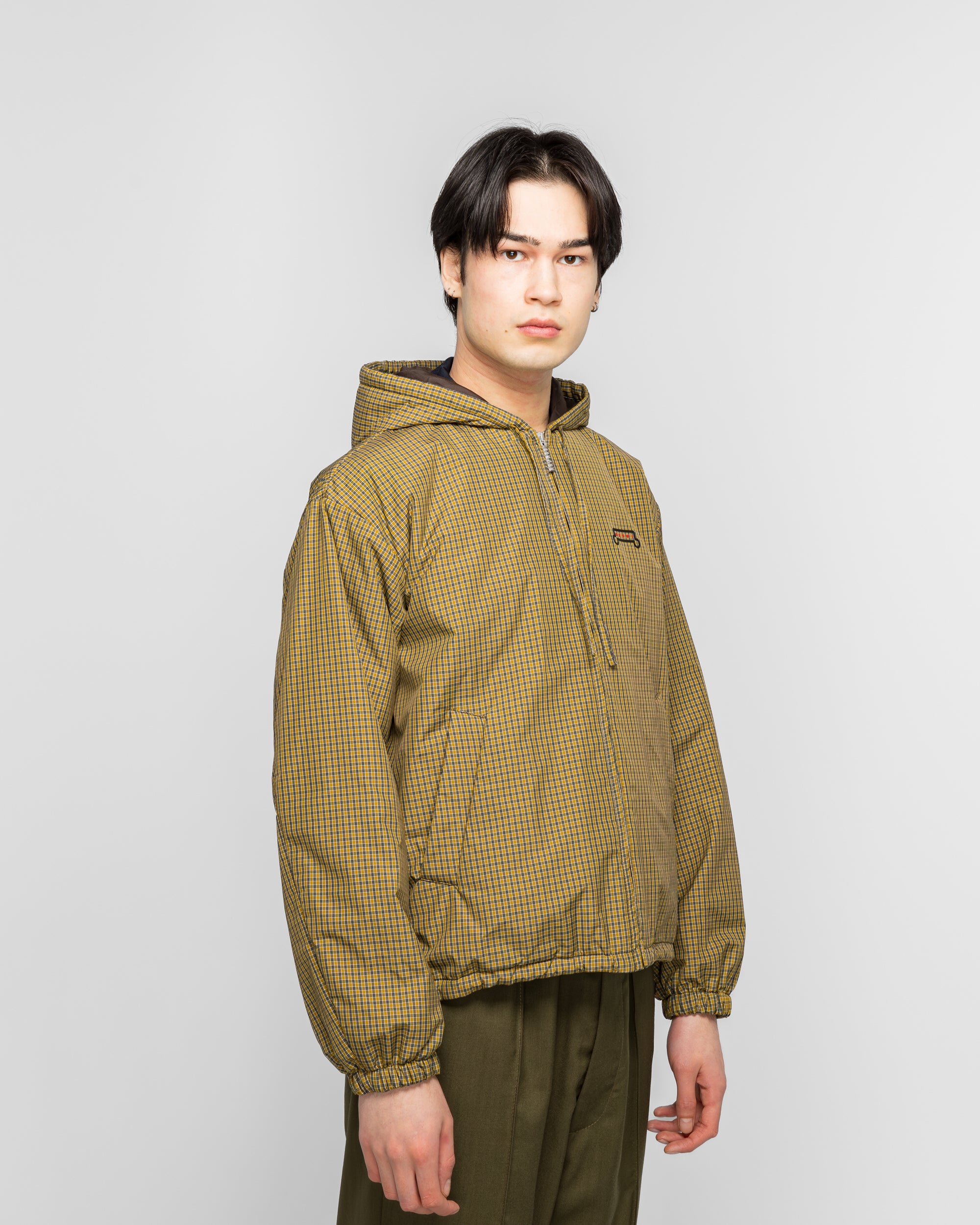 Marni - Recycled Microcheck Nylon Jacket - Black | UP THERE