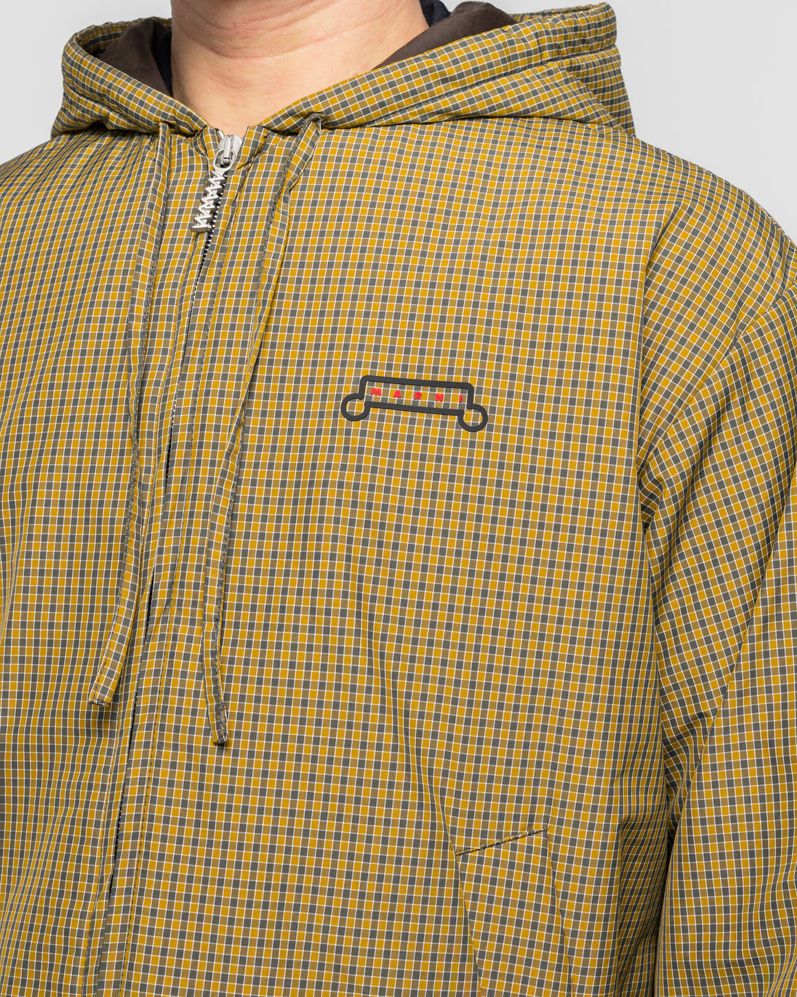 Marni - Recycled Microcheck Nylon Jacket - Black - UP THERE