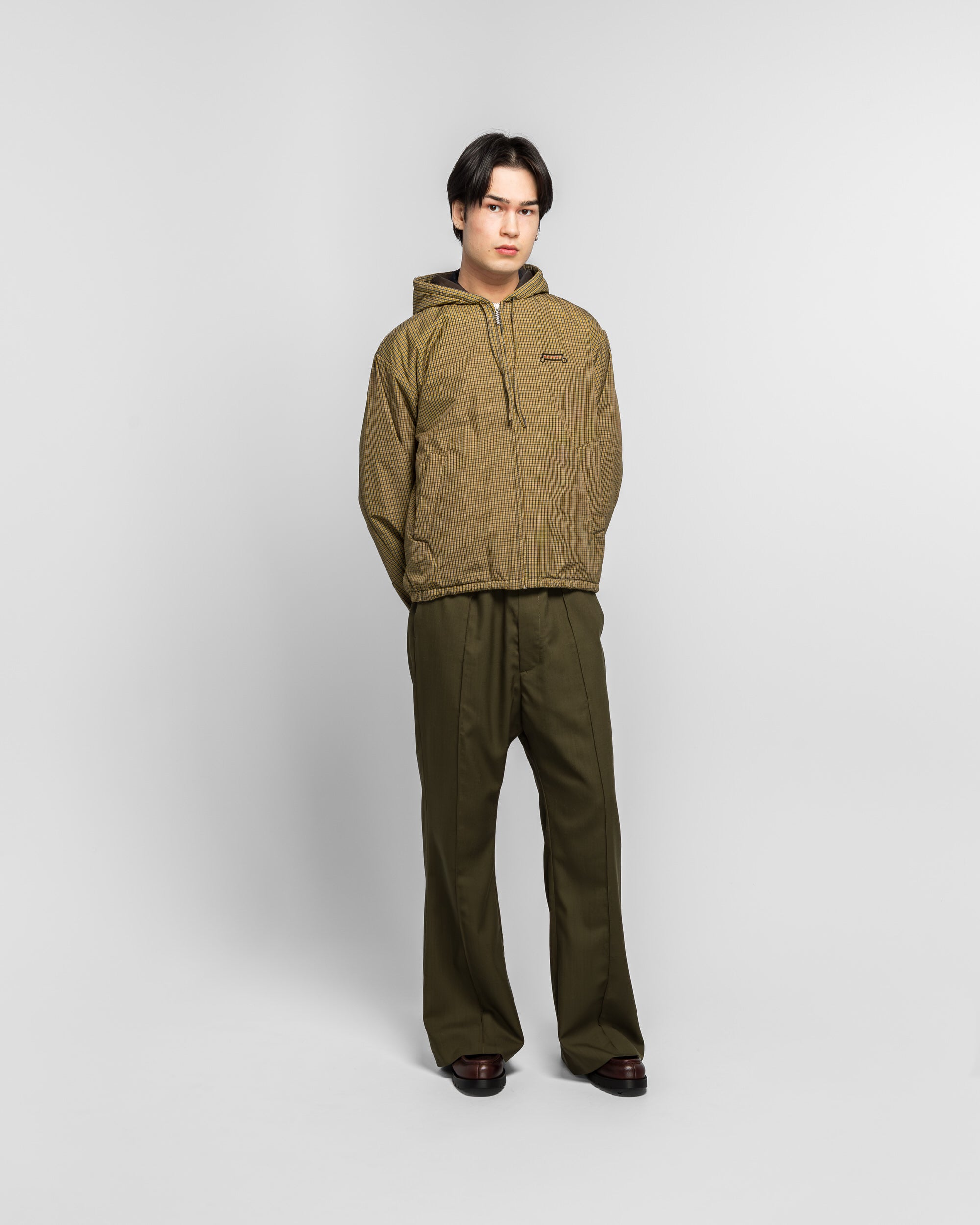 Marni - Recycled Microcheck Nylon Jacket - Black | UP THERE